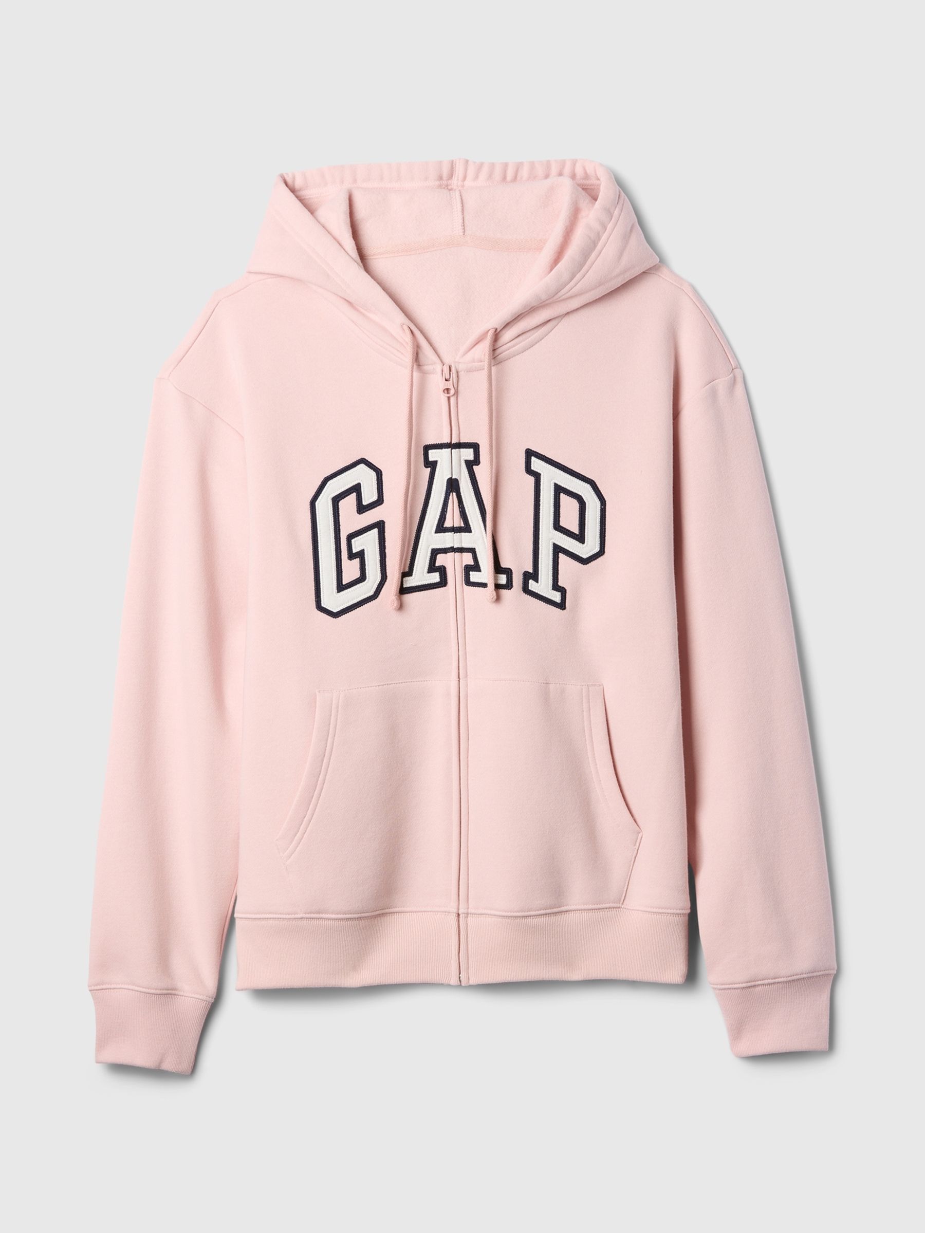 Blush Pink Relaxed Logo Zip-Up Hoodie - Image 5 of 5 Blush Pink Relaxed Logo Zip-Up Hoodie - Image 5 of 5