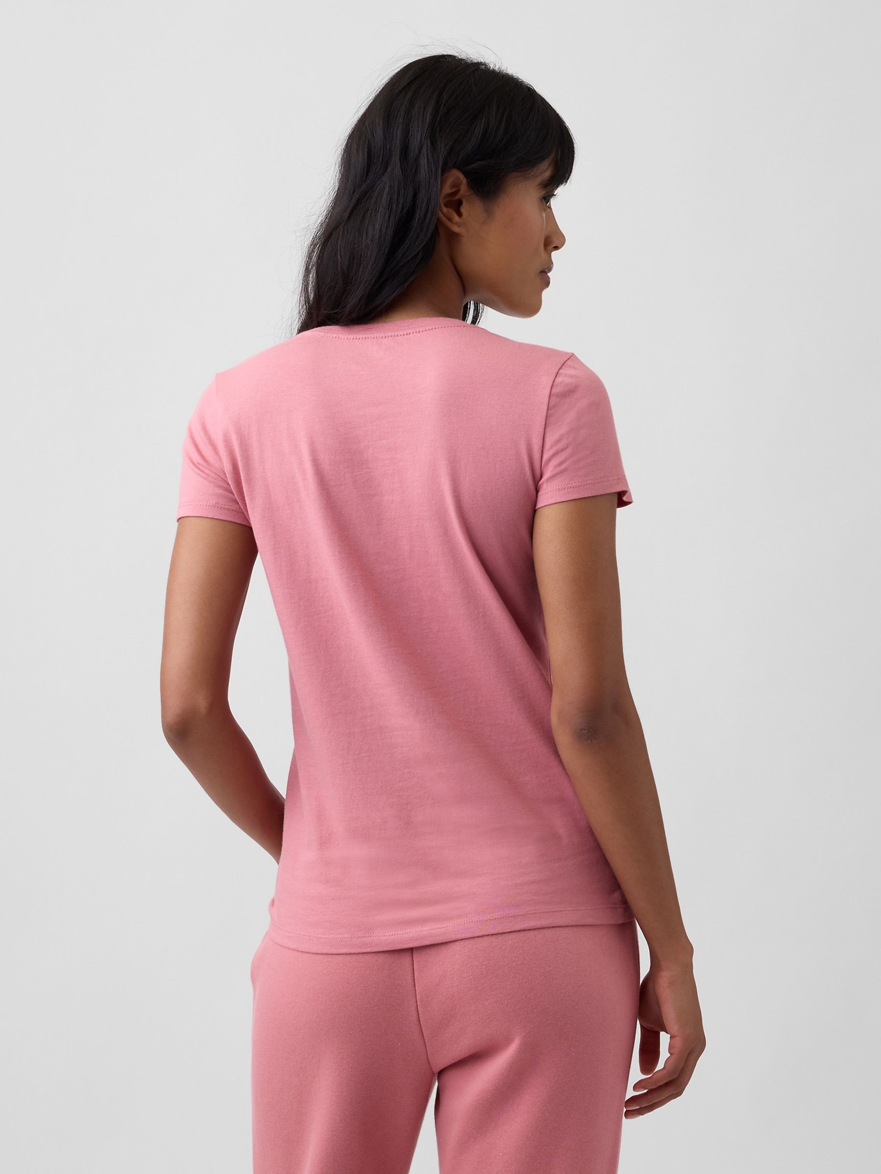 Pink/Burgundy Logo Short Sleeve T-Shirt - Image 2 of 5 Pink/Burgundy Logo Short Sleeve T-Shirt - Image 2 of 5