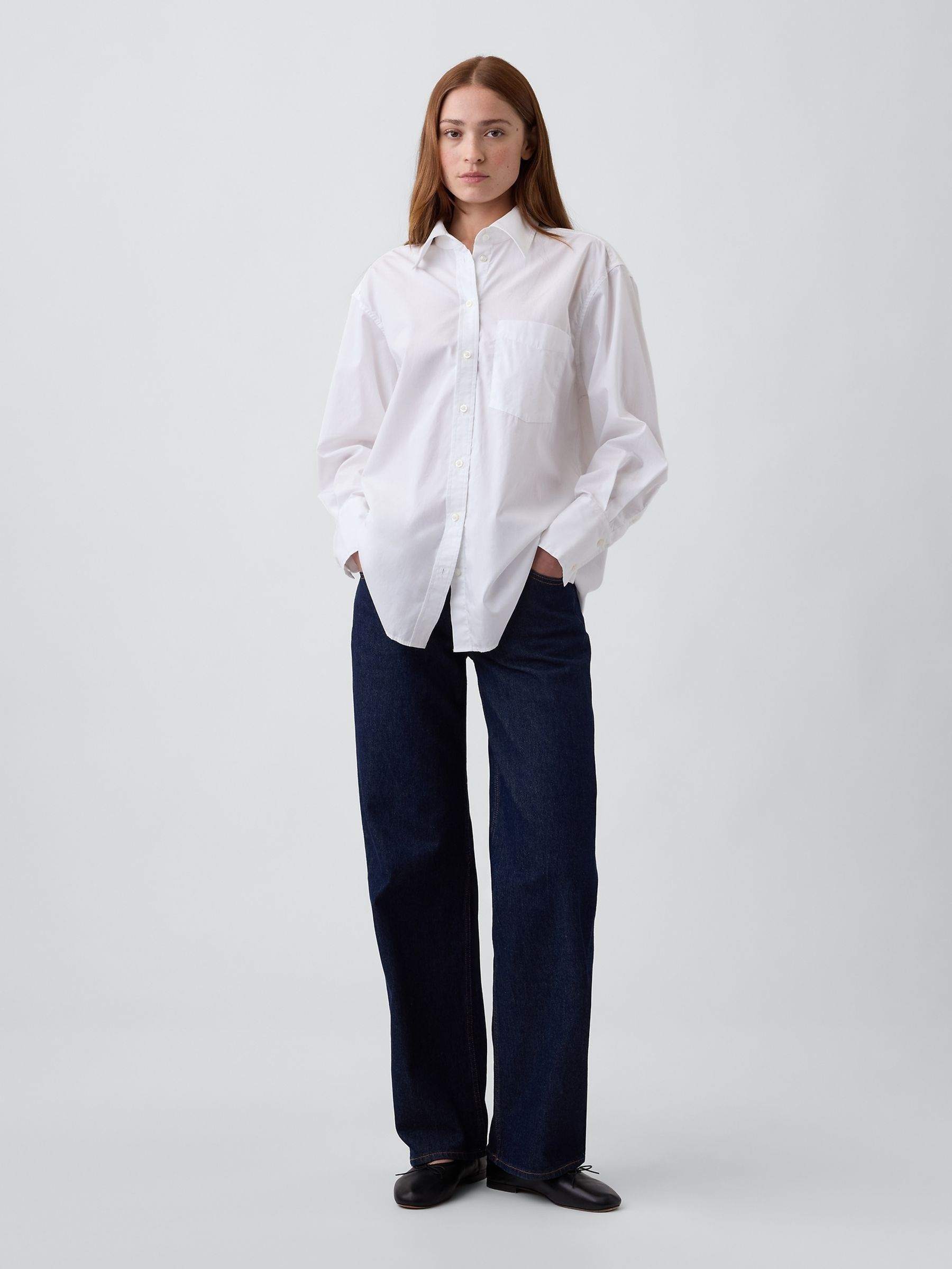 White Poplin Big Shirt - Image 3 of 4