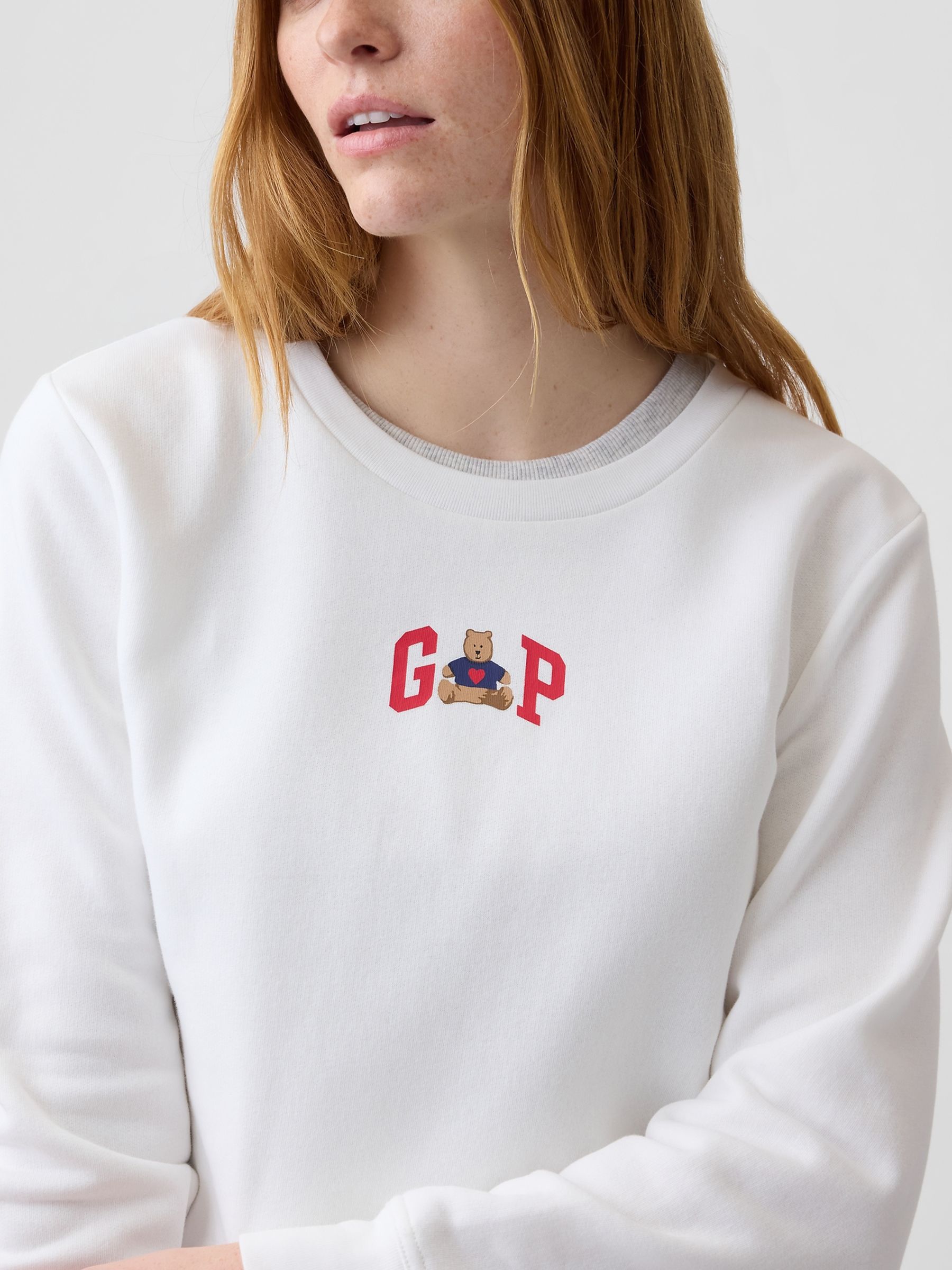 White Brannan Bear Relaxed Logo Sweatshirt - Image 3 of 5