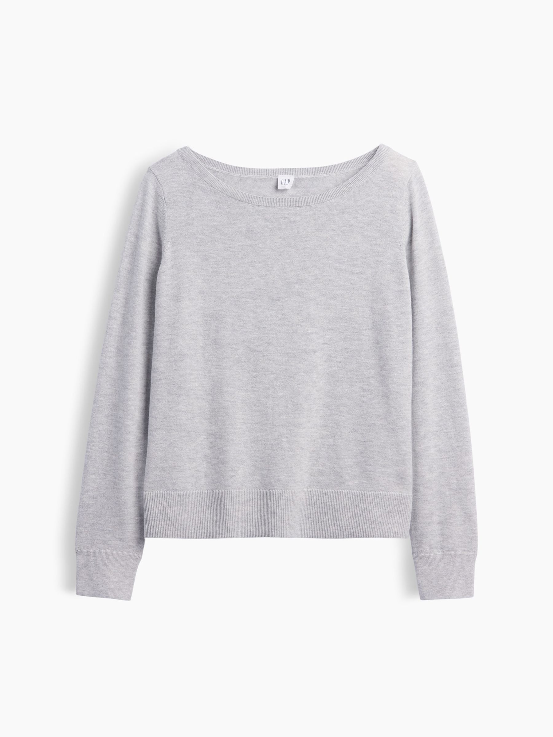 Grey Relaxed Jersey Boatneck Jumper - Image 4 of 5
