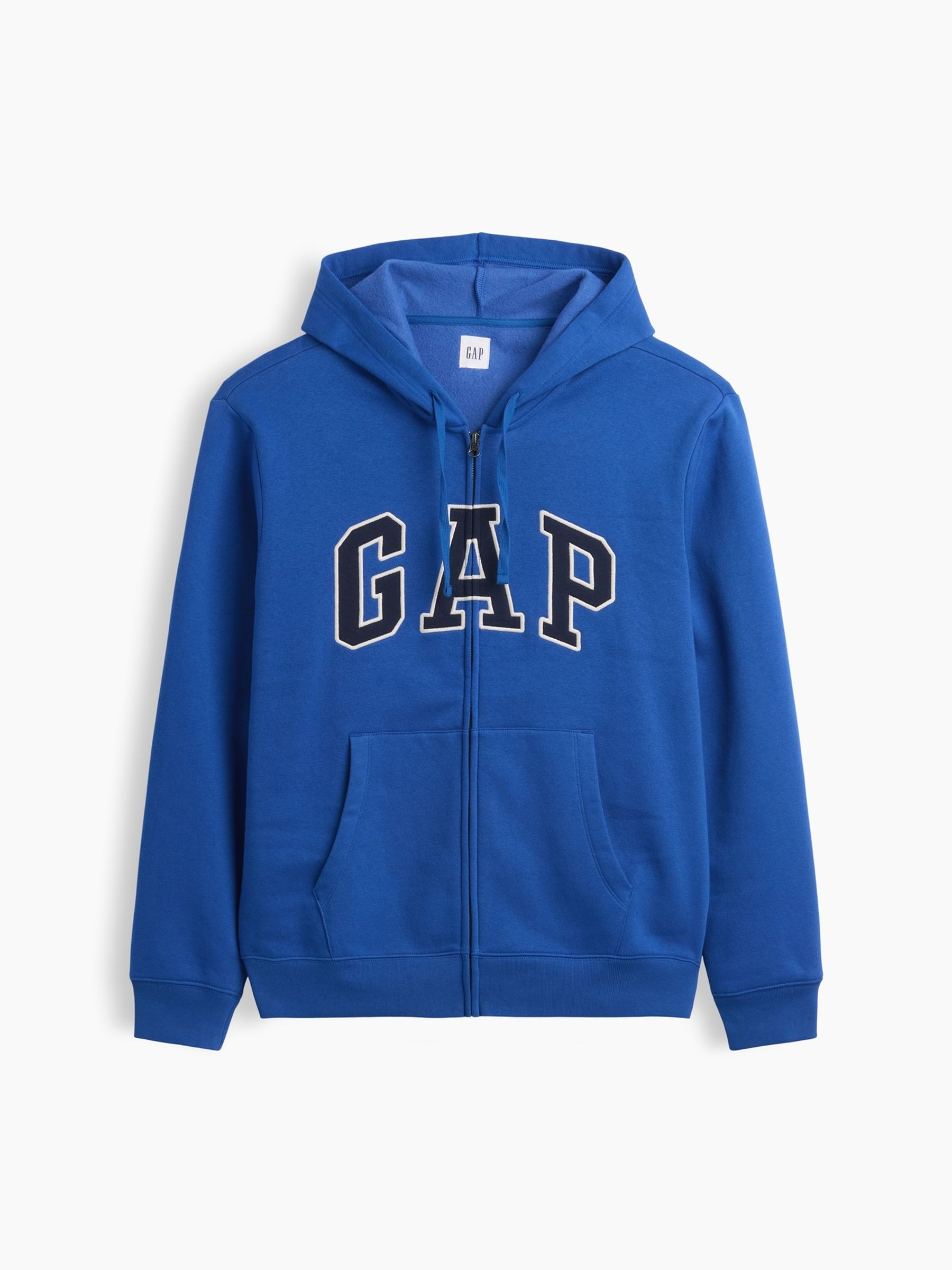 Bright Blue Relaxed Logo Zip-Up Hoodie - Image 4 of 4