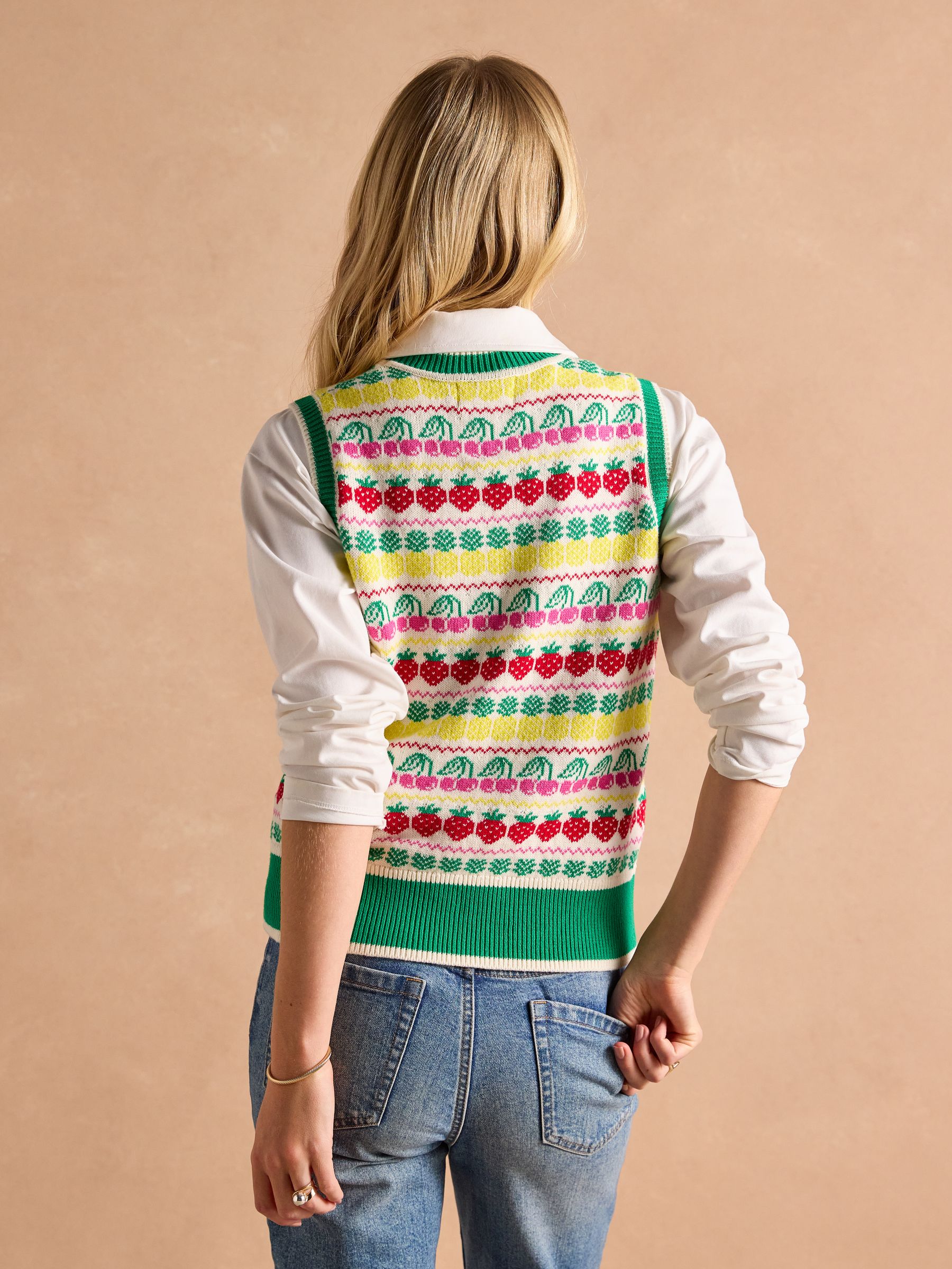 トップス UNIFORM EXPERIMENT COTTON CABL KNIT VEST Joules Deuce Cream Cable Knitted Cotton Vest | Kaleidoscope