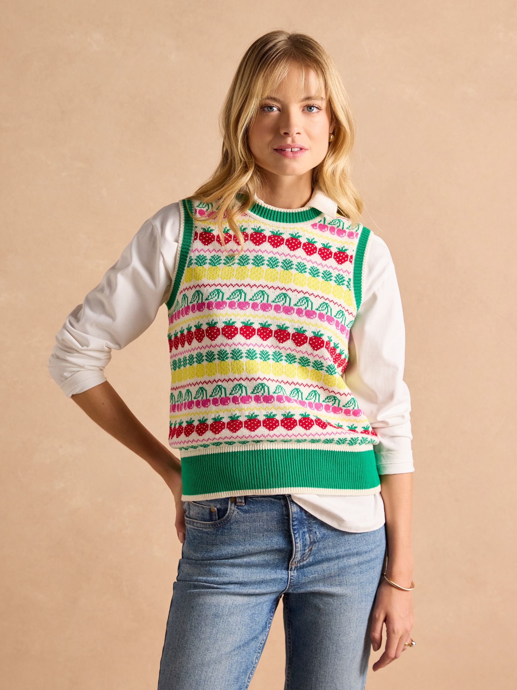 Fruity Multi Knitted Cotton Vest - Image 2 of 8