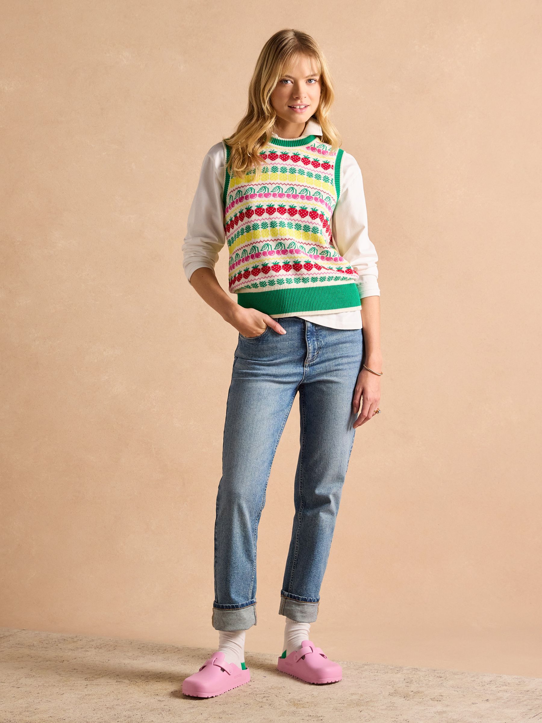 Fruity Multi Knitted Cotton Vest - Image 4 of 8