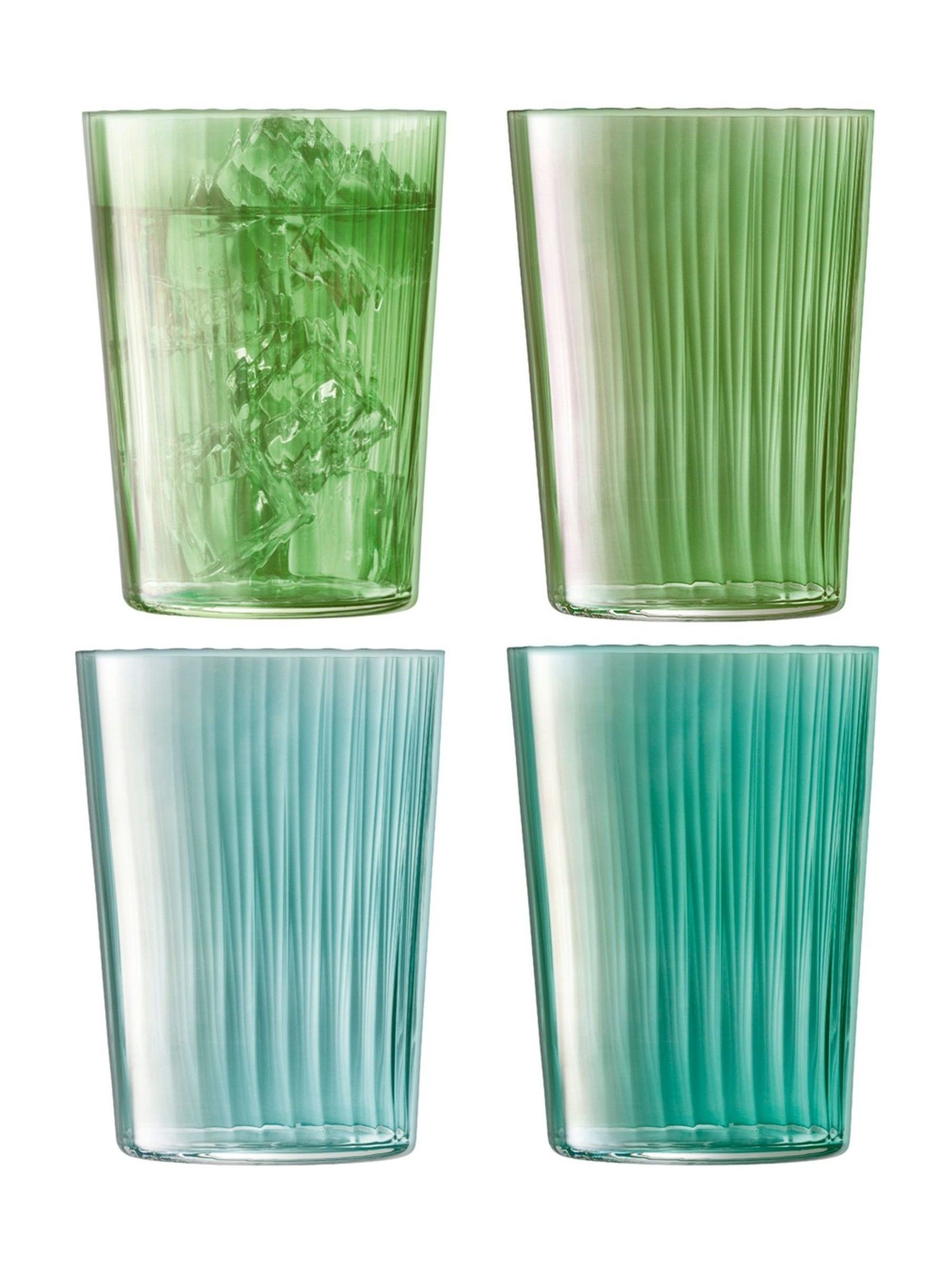 LSA International Set of 4 Jade Gems Tumblers 560ml Assorted - Image 1 of 4