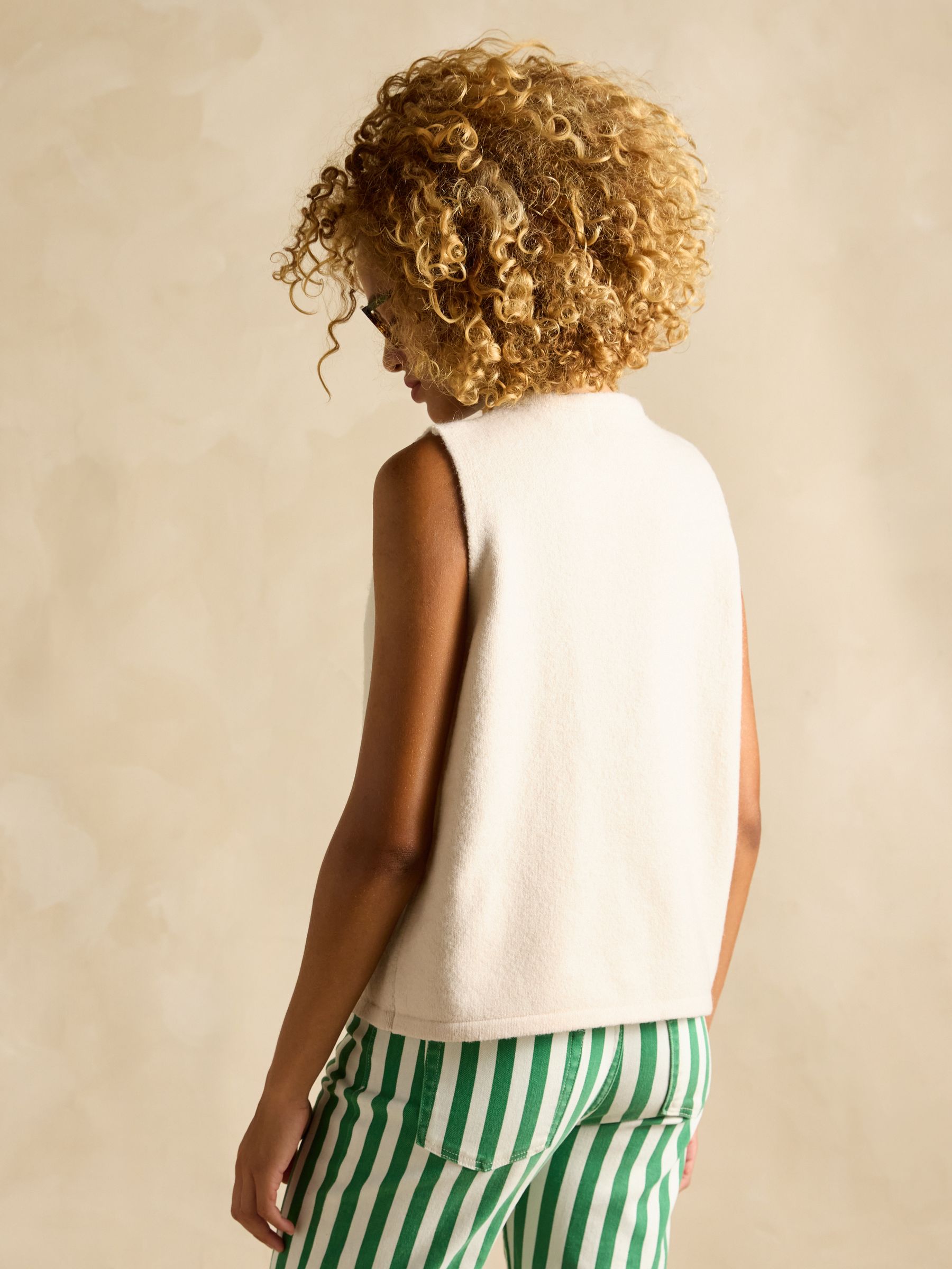Holly Cream Button Through Knitted Vest - Image 2 of 7