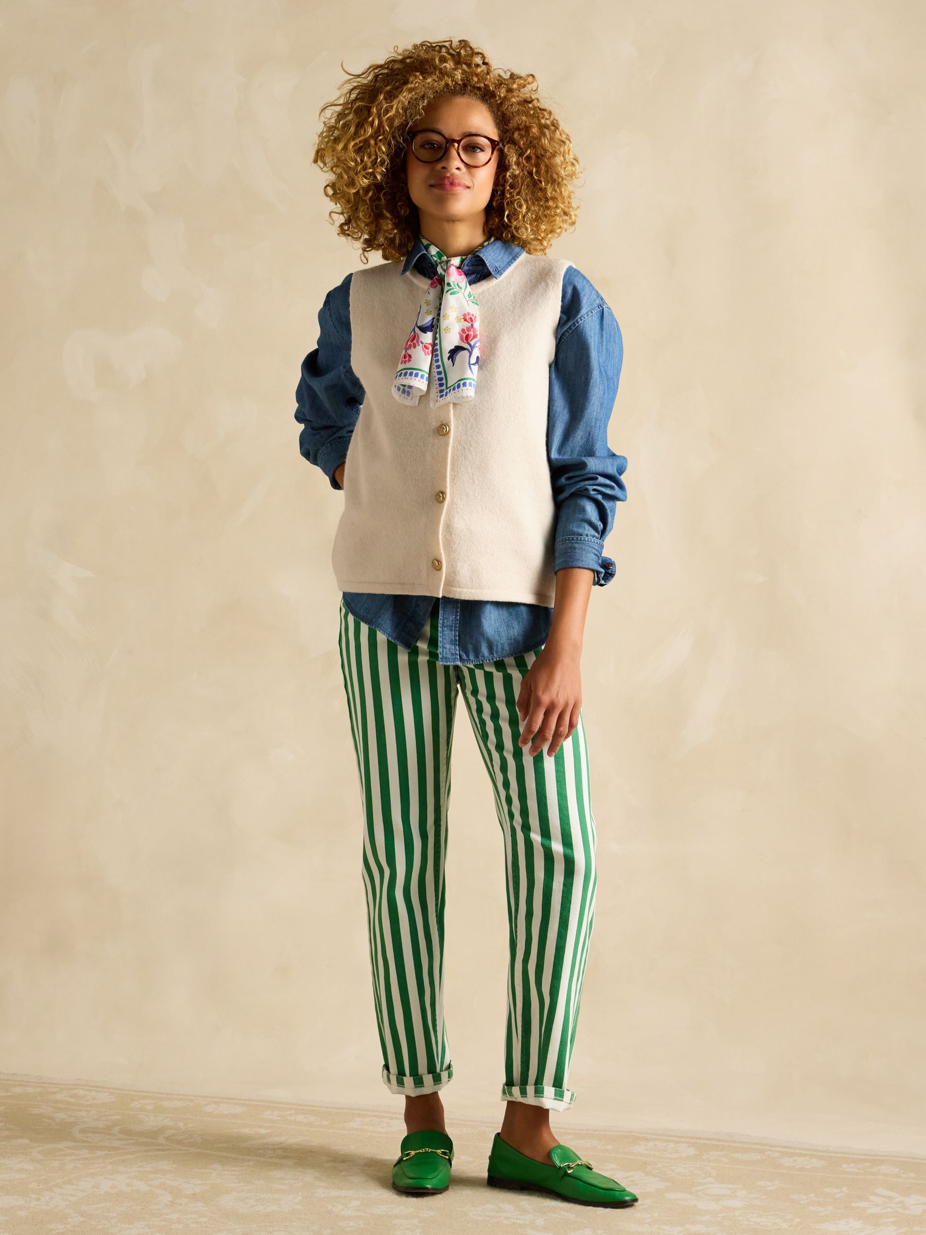 Holly Cream Button Through Knitted Vest - Image 4 of 7