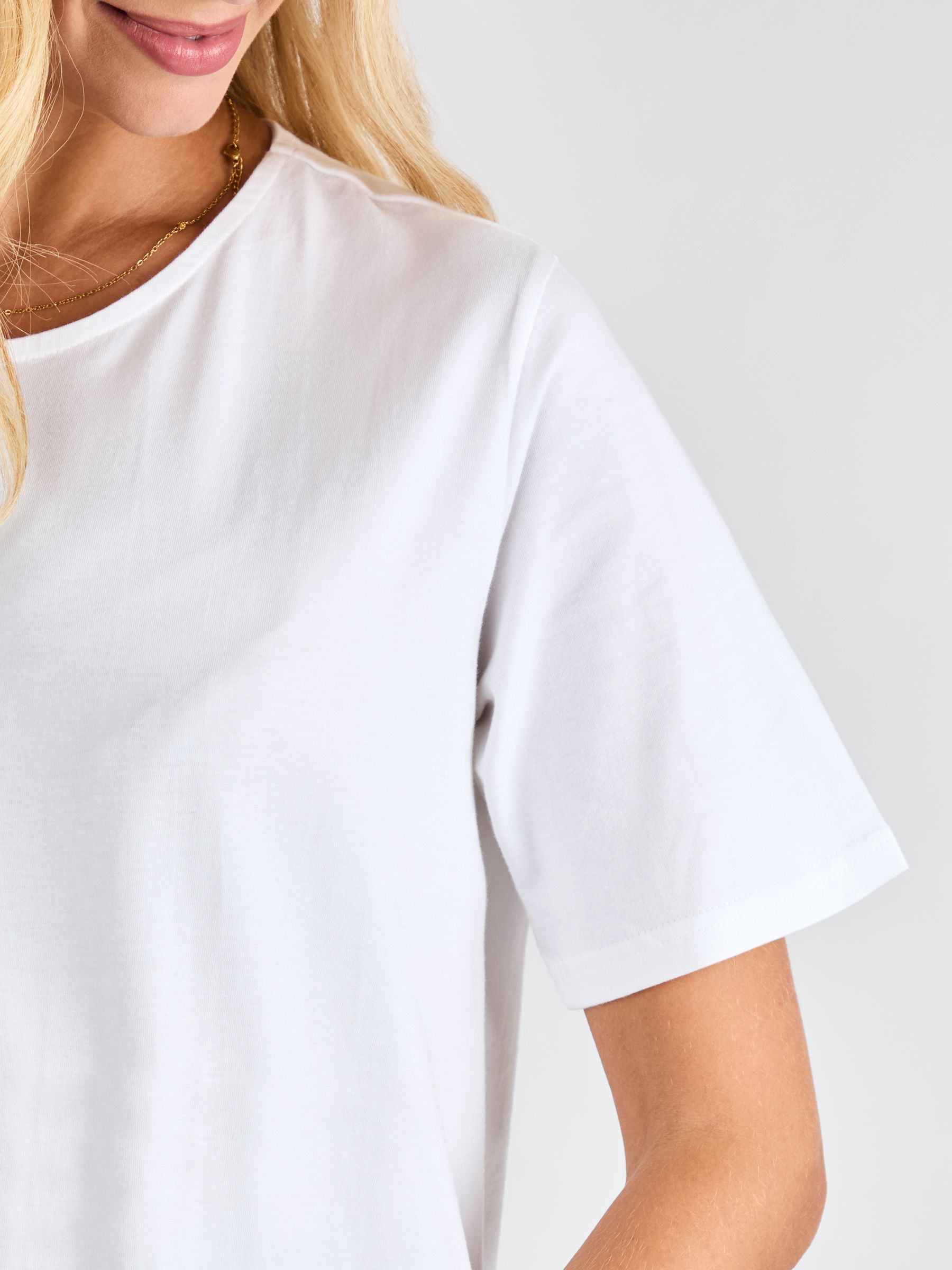 White Oversized Boyfriend Maternity T-Shirt - Image 4 of 4