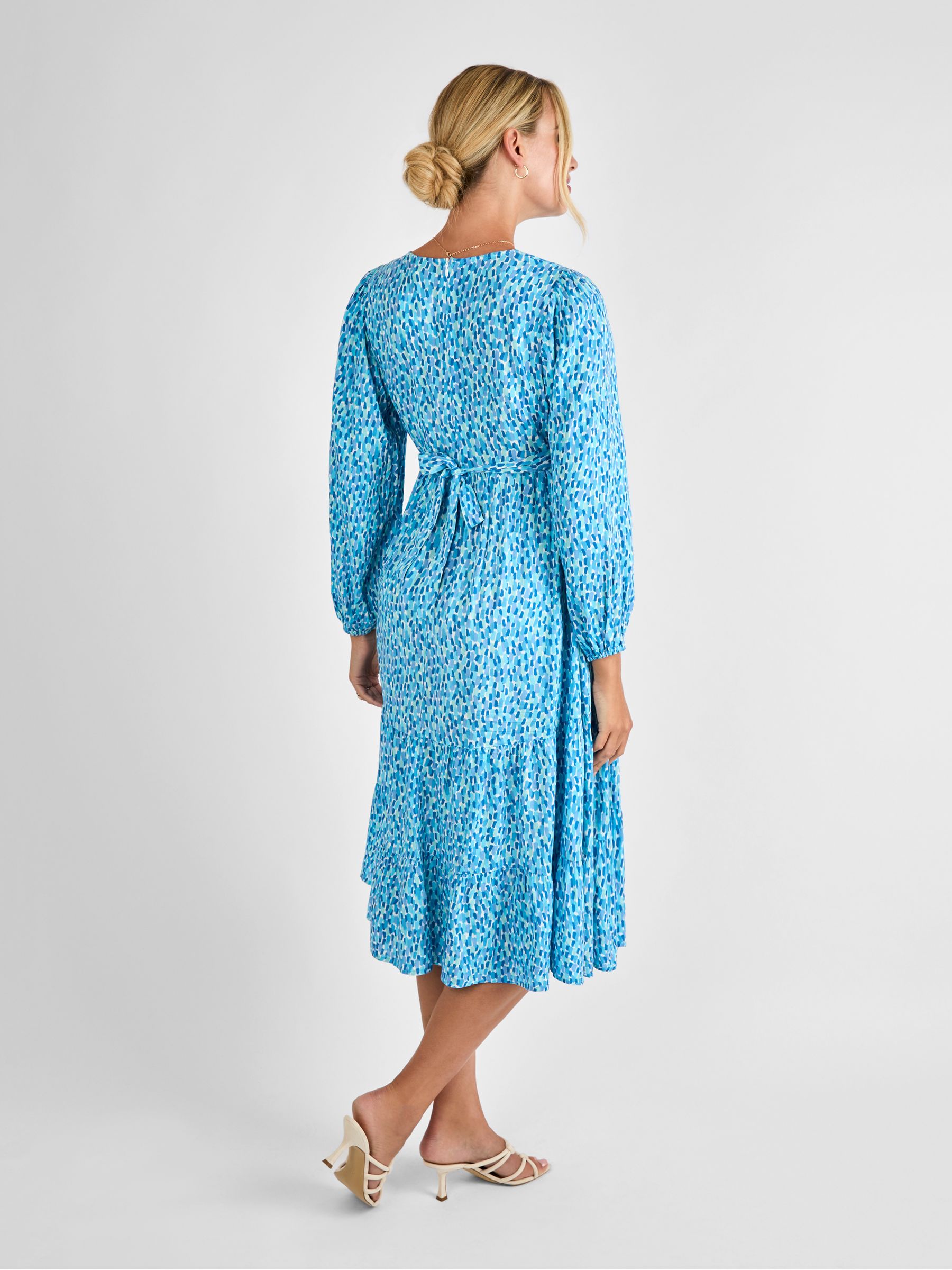 Blue Maternity & Nursing Midaxi Dress - Image 2 of 4