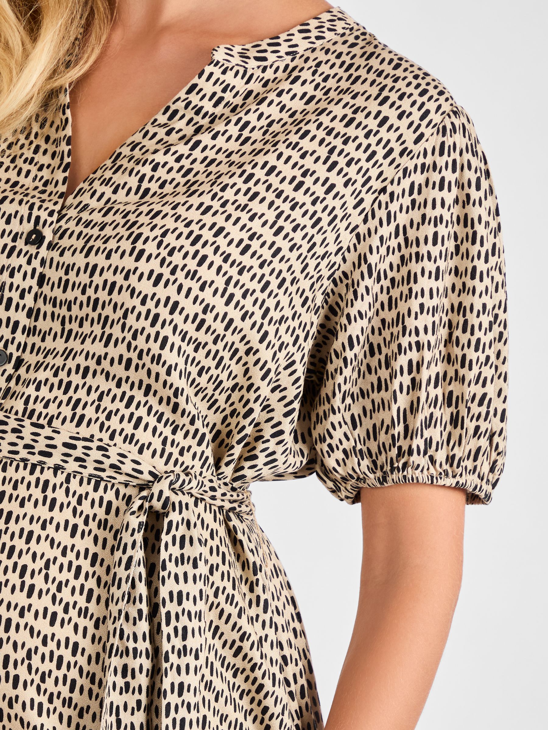 Natural Button Through Maternity Midi Dress - Image 4 of 4