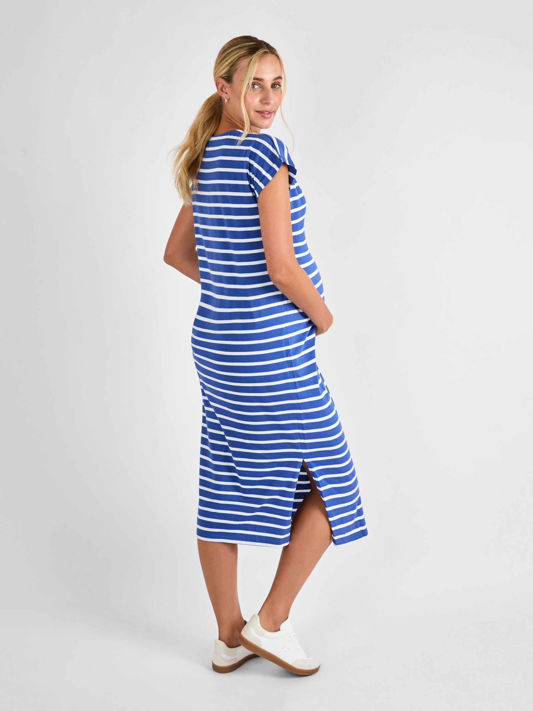 Blue Maternity Midi T-Shirt Dress - Image 2 of 4