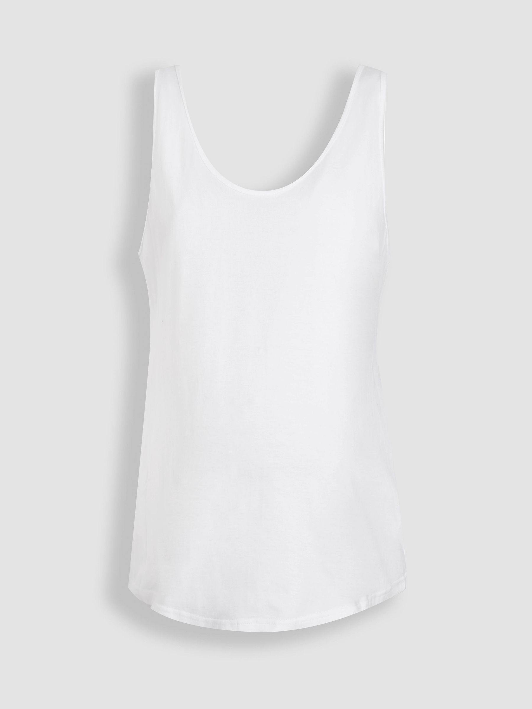 White Maternity Thick Strap 100% Cotton Vest - Image 2 of 3