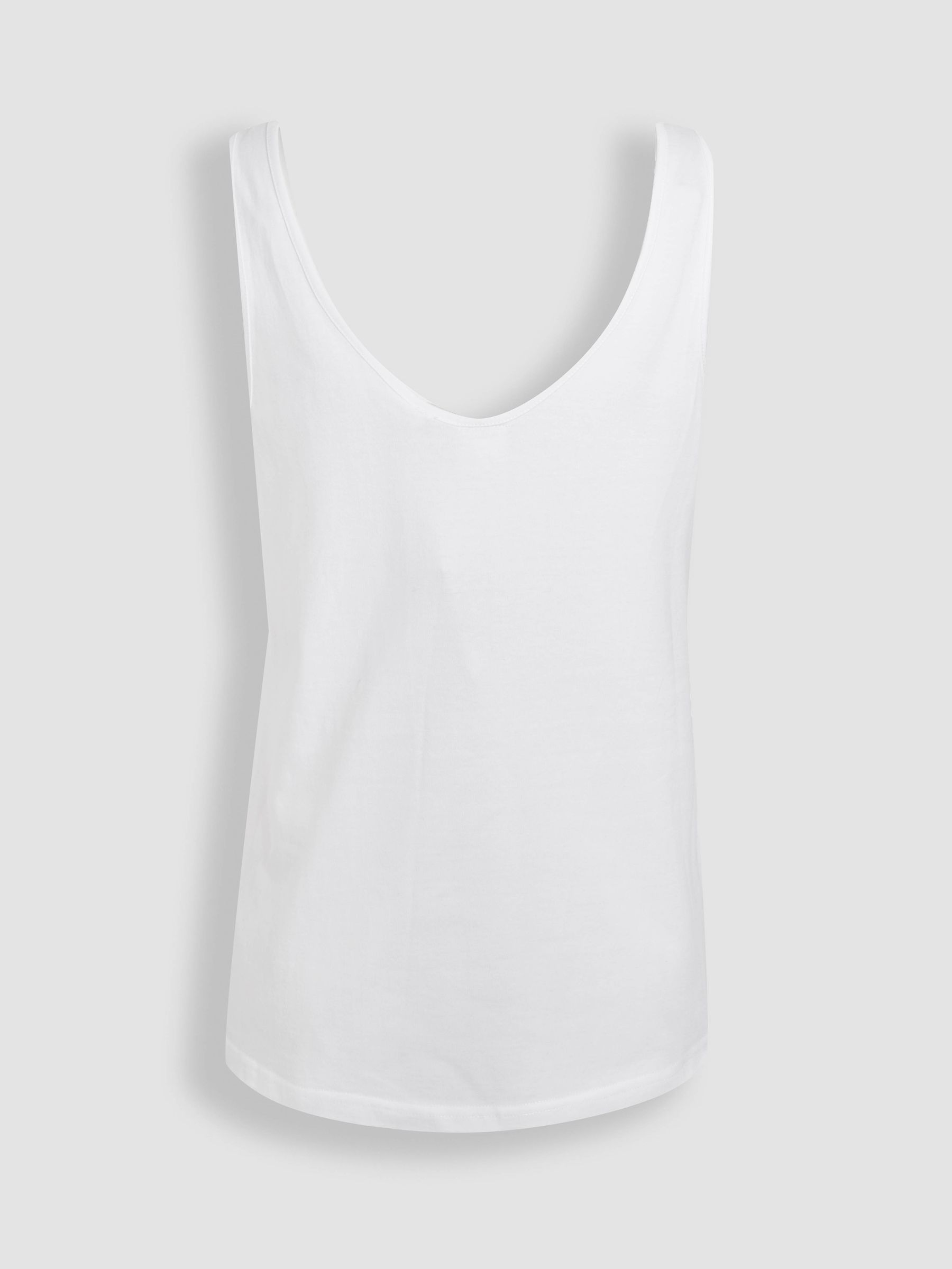 White Maternity Thick Strap 100% Cotton Vest - Image 3 of 3