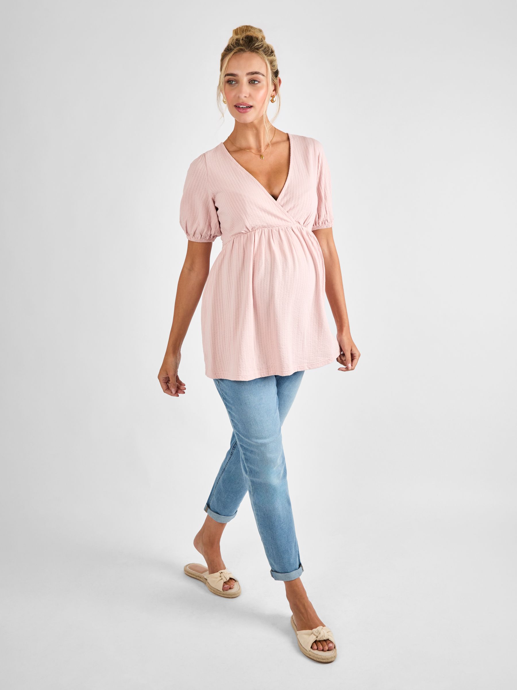 Rose Short Sleeve Maternity Jersey Top - Image 3 of 4