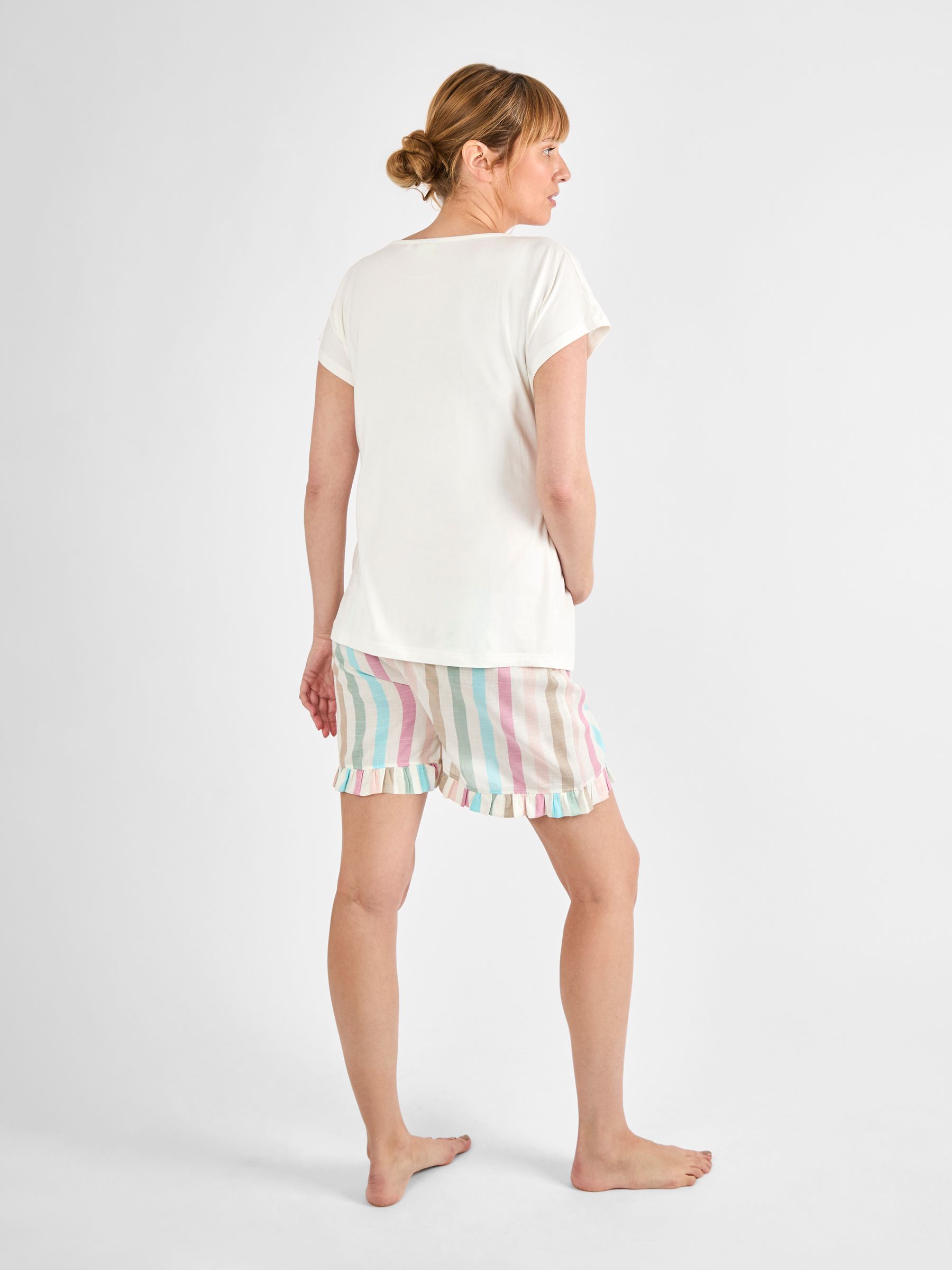 Pink Maternity Stripe and Nursing Short Pyjamas Set - Image 2 of 5