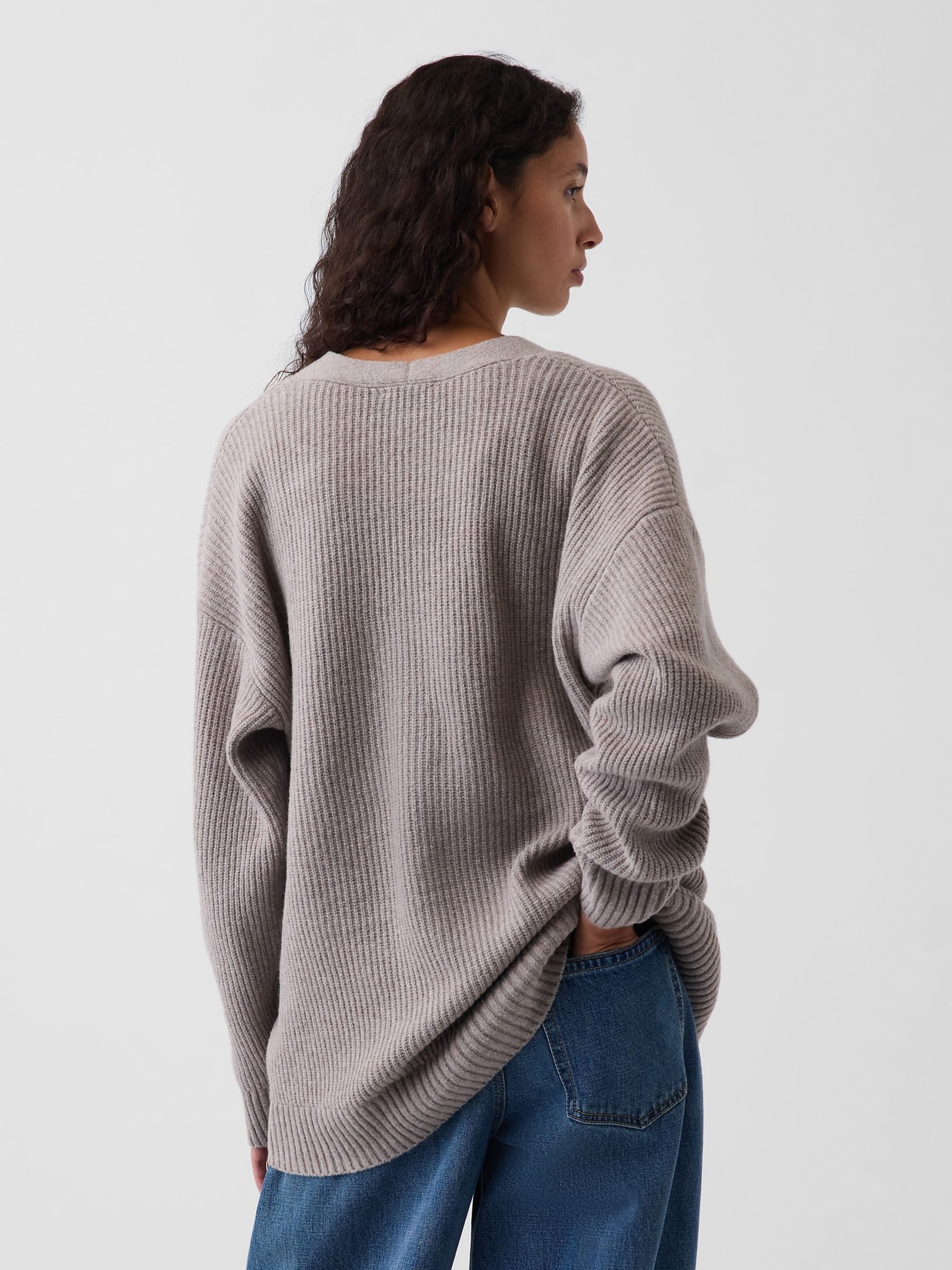 Cool Brown CashSoft Oversized Cardigan - Image 2 of 4