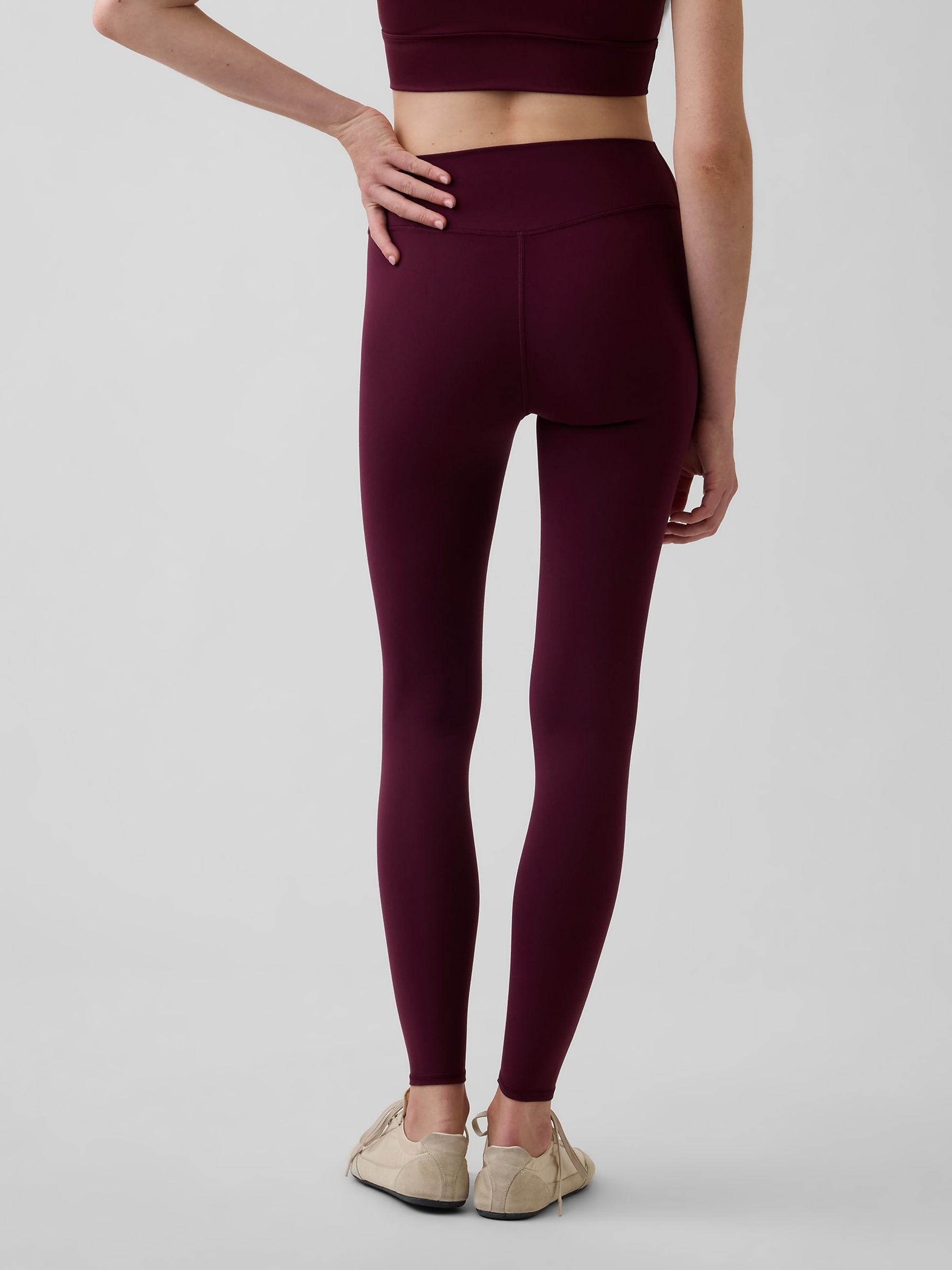 Burgundy GapFit Smooth High Waisted Leggings - Image 3 of 3