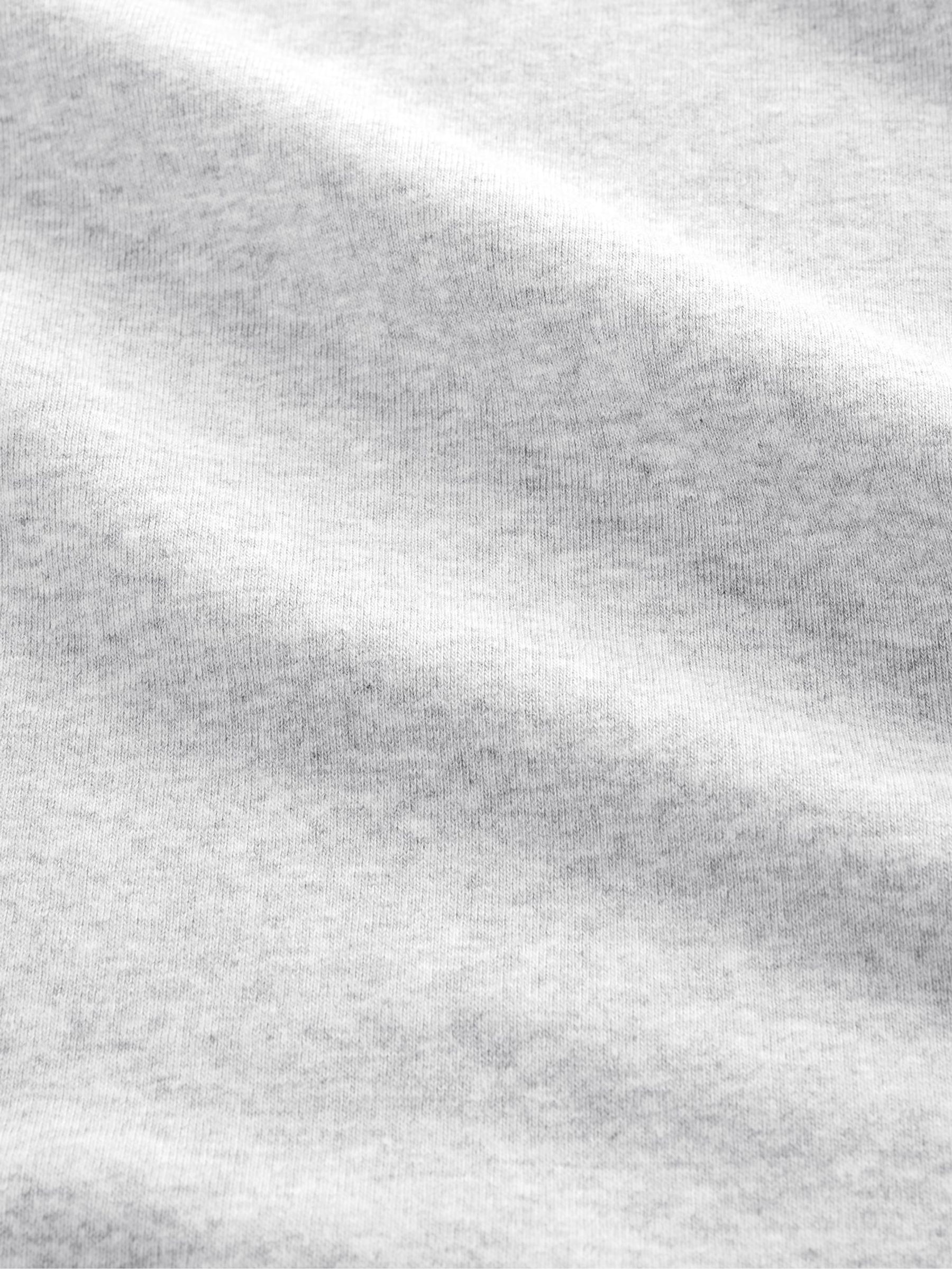 Grey Modern Crew Neck Long Sleeve T-Shirt - Image 4 of 4