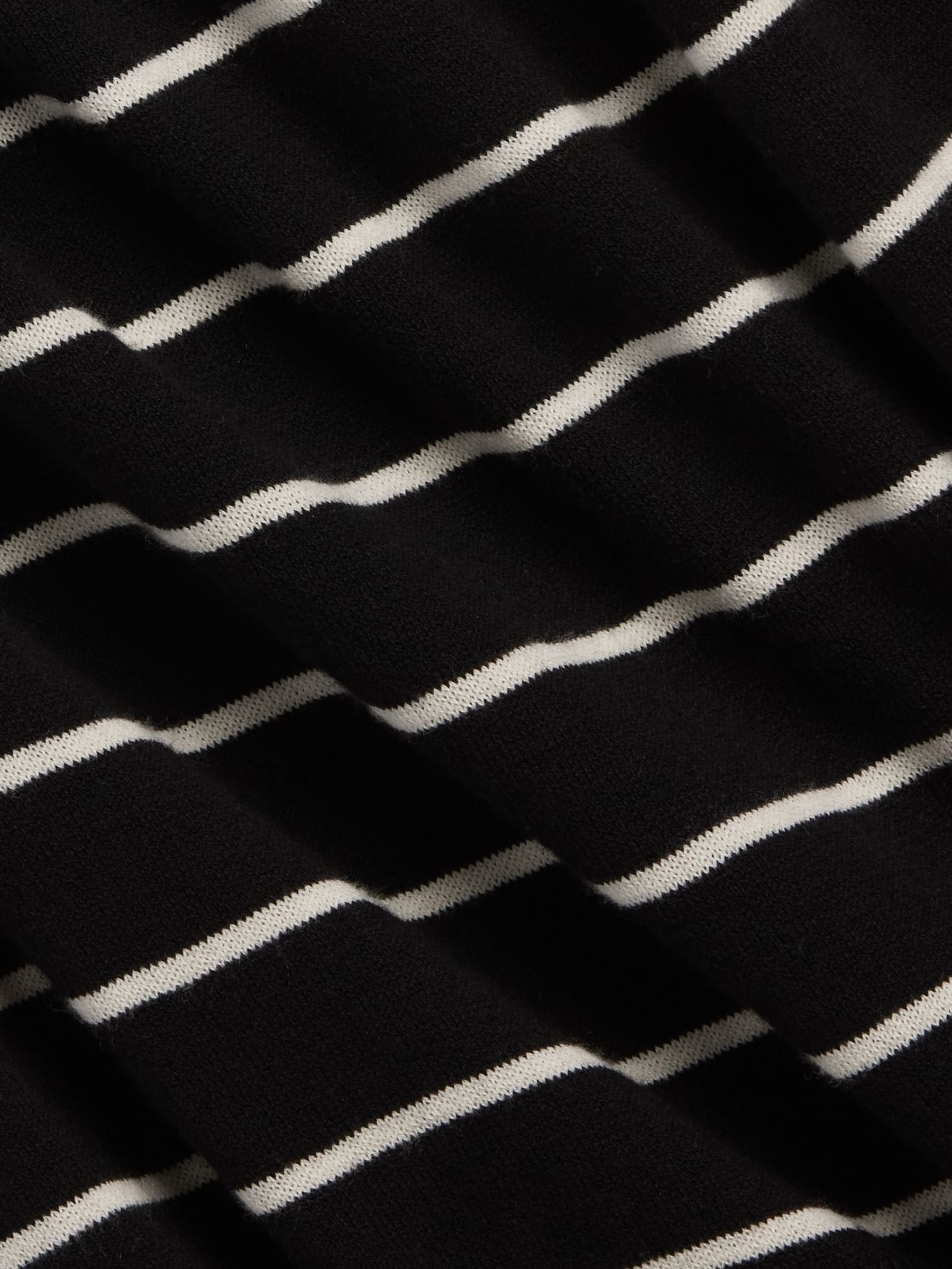 Black Stripe Relaxed Jersey Boatneck Jumper - Image 5 of 5