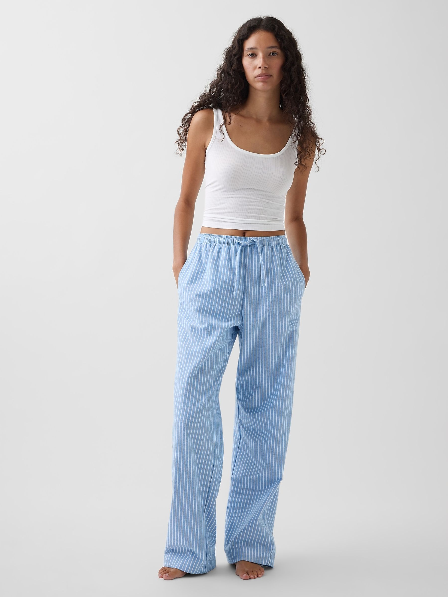 Blue Stripe Softest Flannel Pyjamas Bottoms - Image 3 of 4