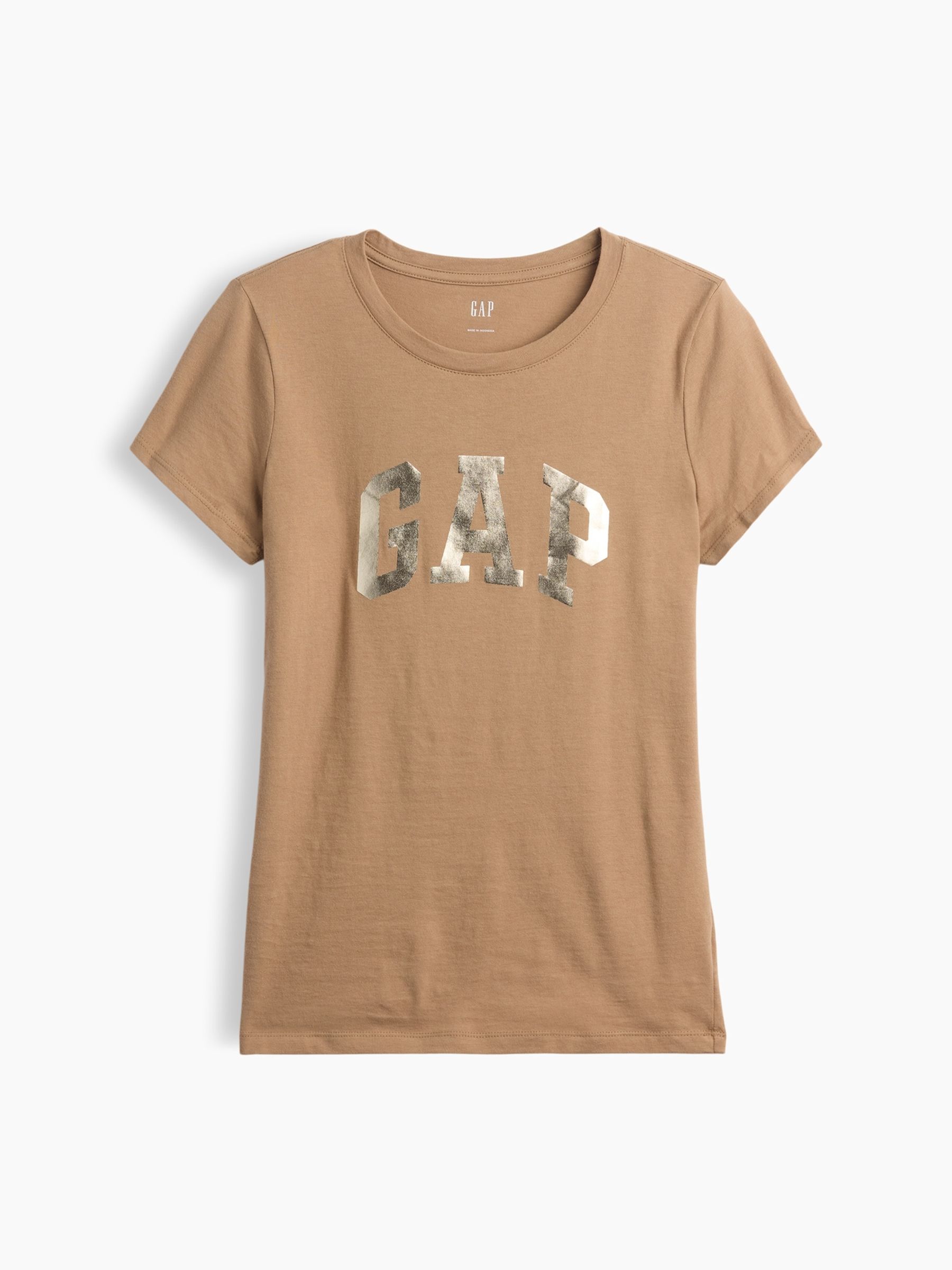 Tan/Gold Logo Short Sleeve T-Shirt - Image 5 of 5
