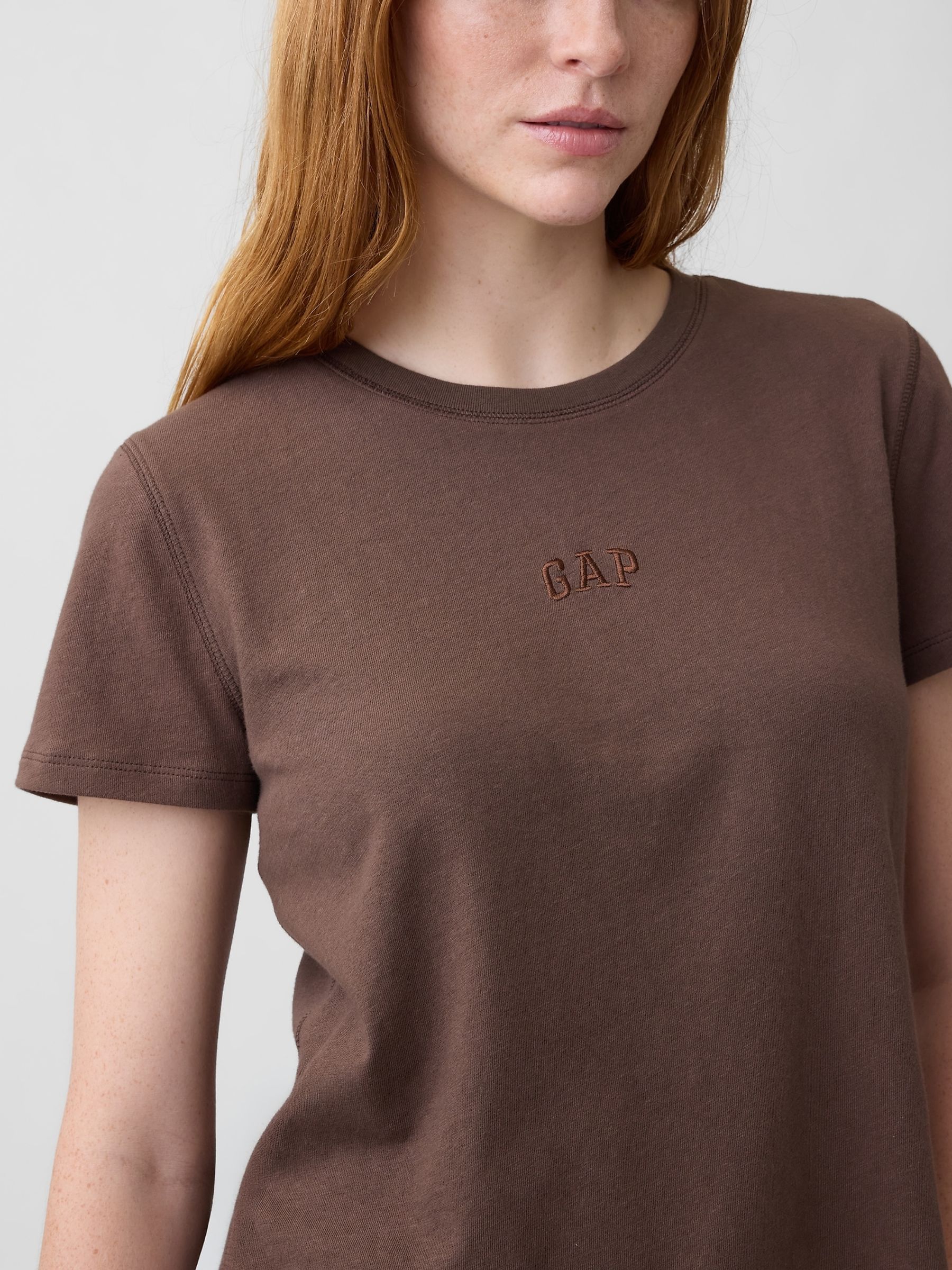 Brown Authentic Shrunken Logo T-Shirt - Image 4 of 4
