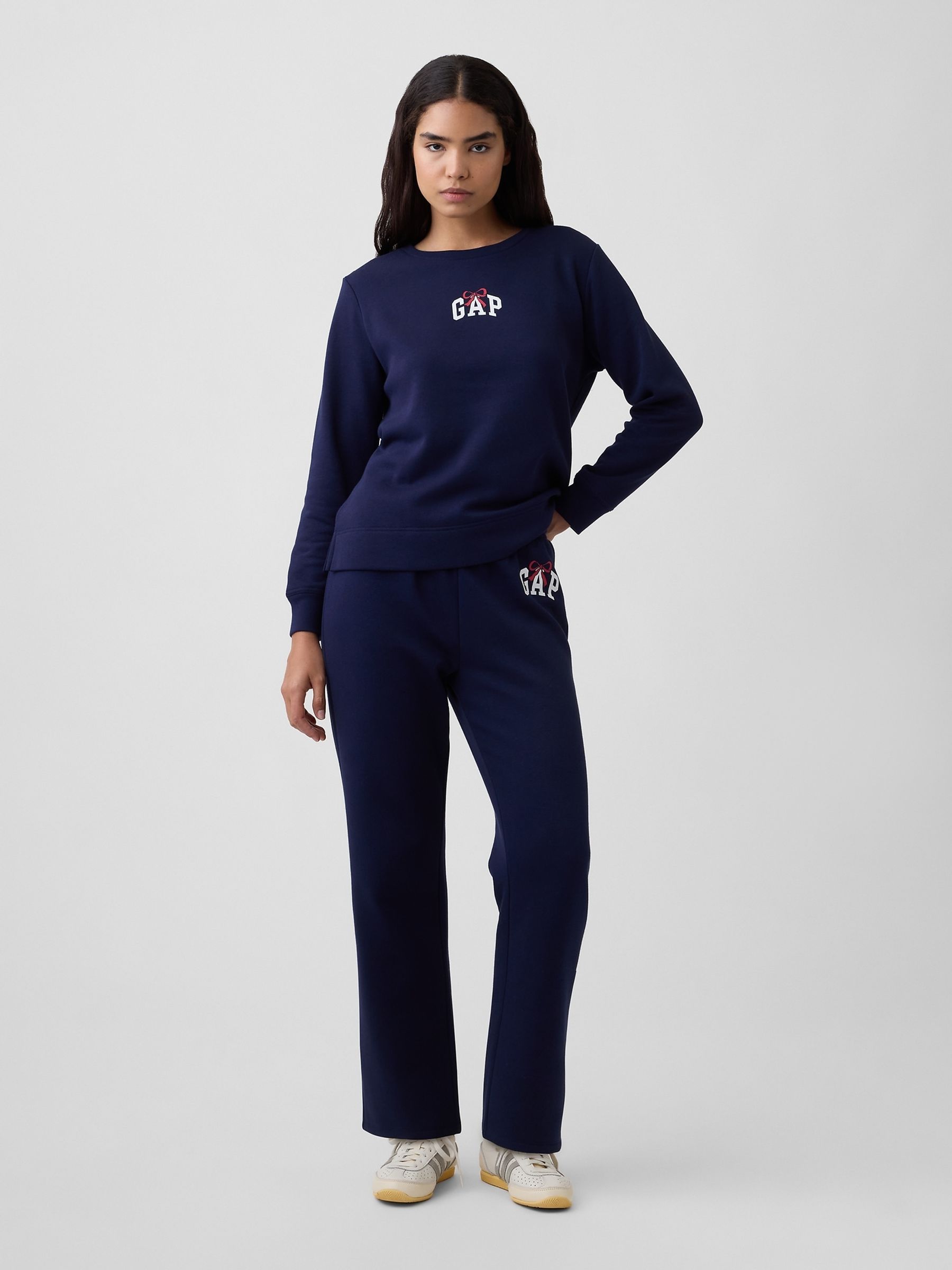 Navy Bow Relaxed Logo Sweatshirt - Image 3 of 5