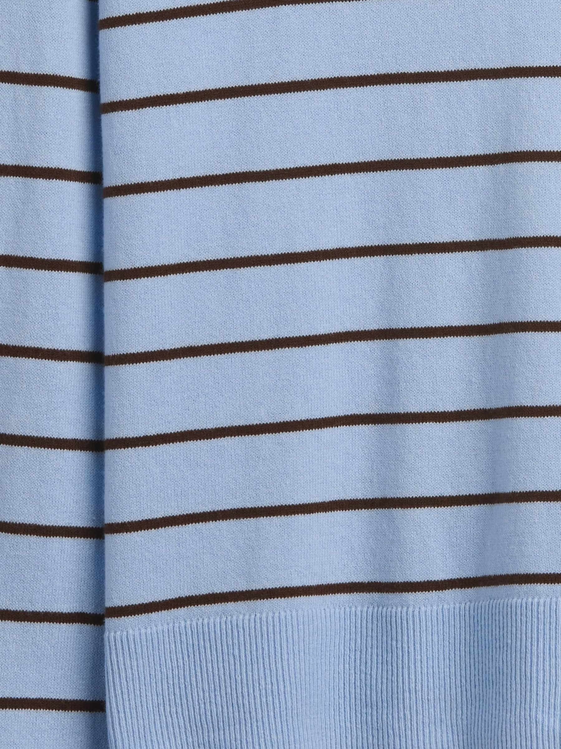 Blue Stripe Relaxed Jersey Boatneck Jumper - Image 5 of 5