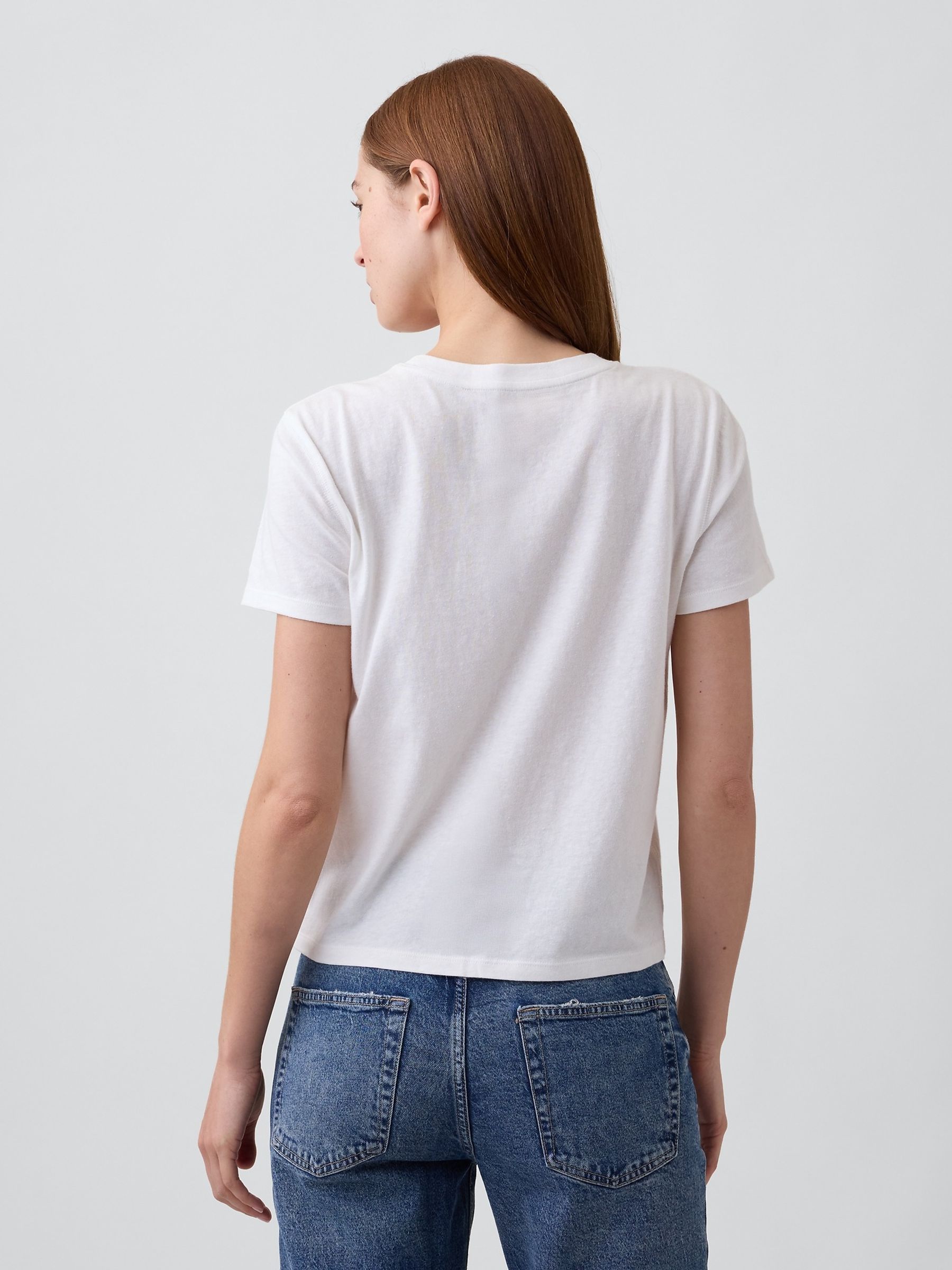 White Authentic Shrunken Logo T-Shirt - Image 2 of 4