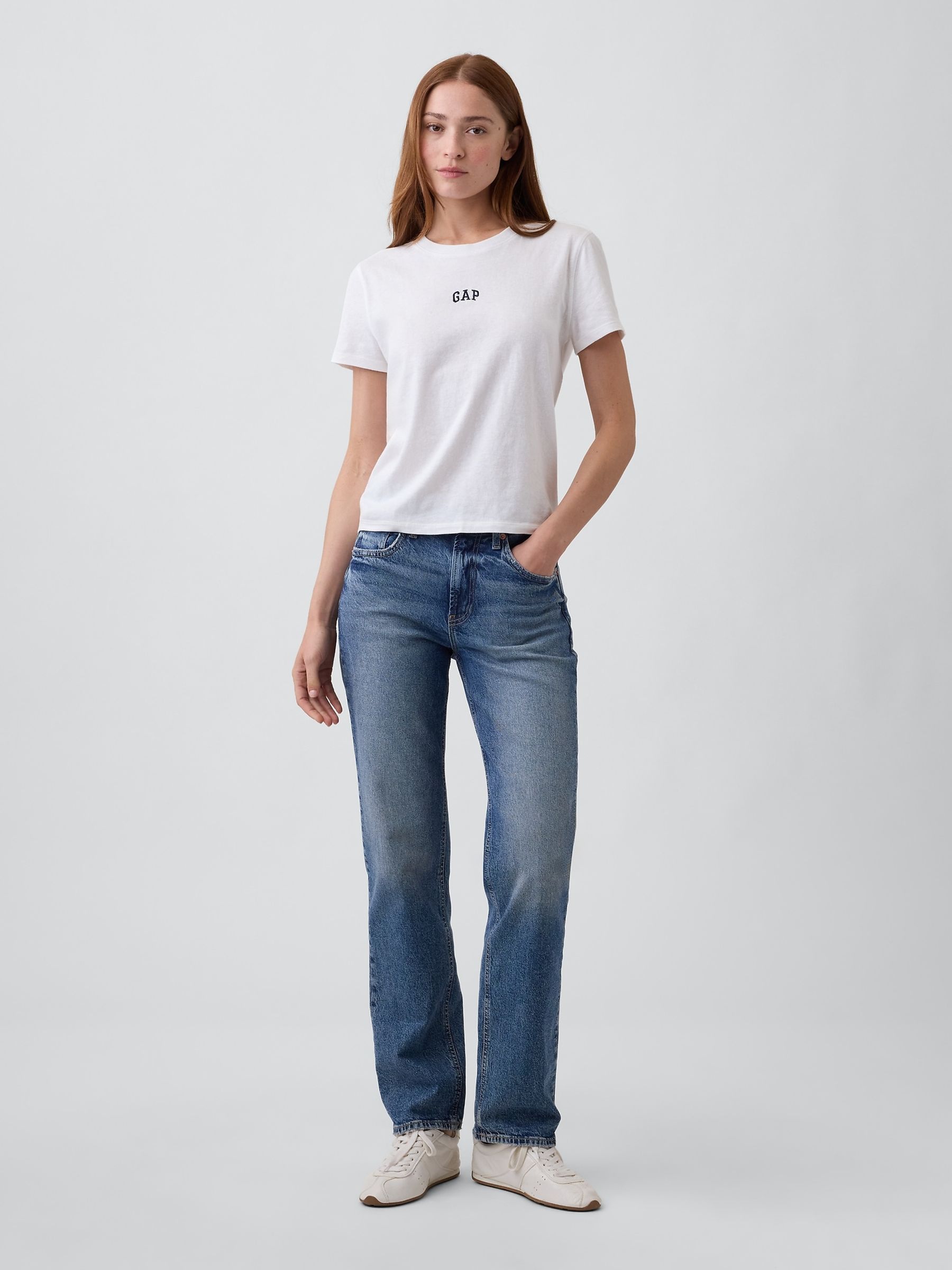 White Authentic Shrunken Logo T-Shirt - Image 3 of 4