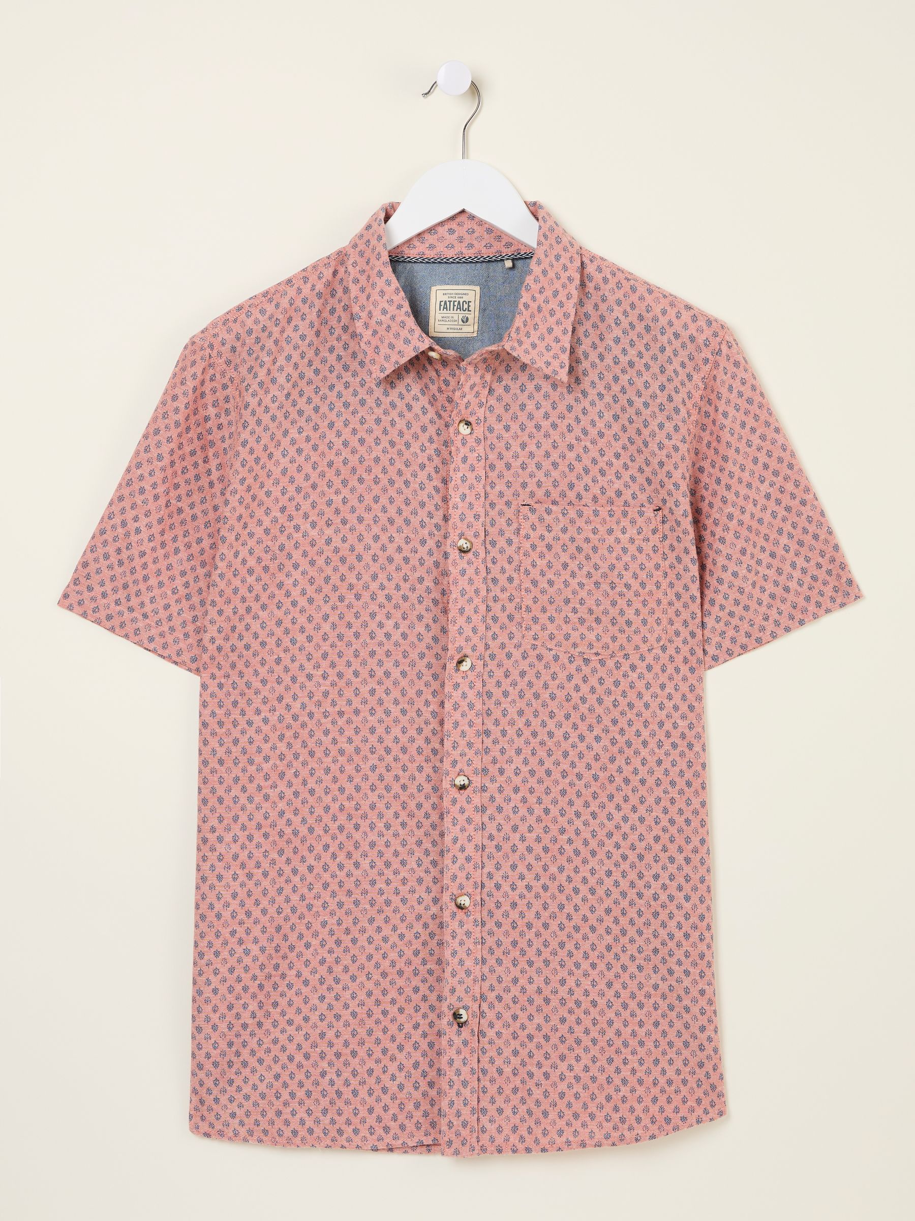 Pink Short Sleeve Mini Geo Print Shirt - Image 7 of 8