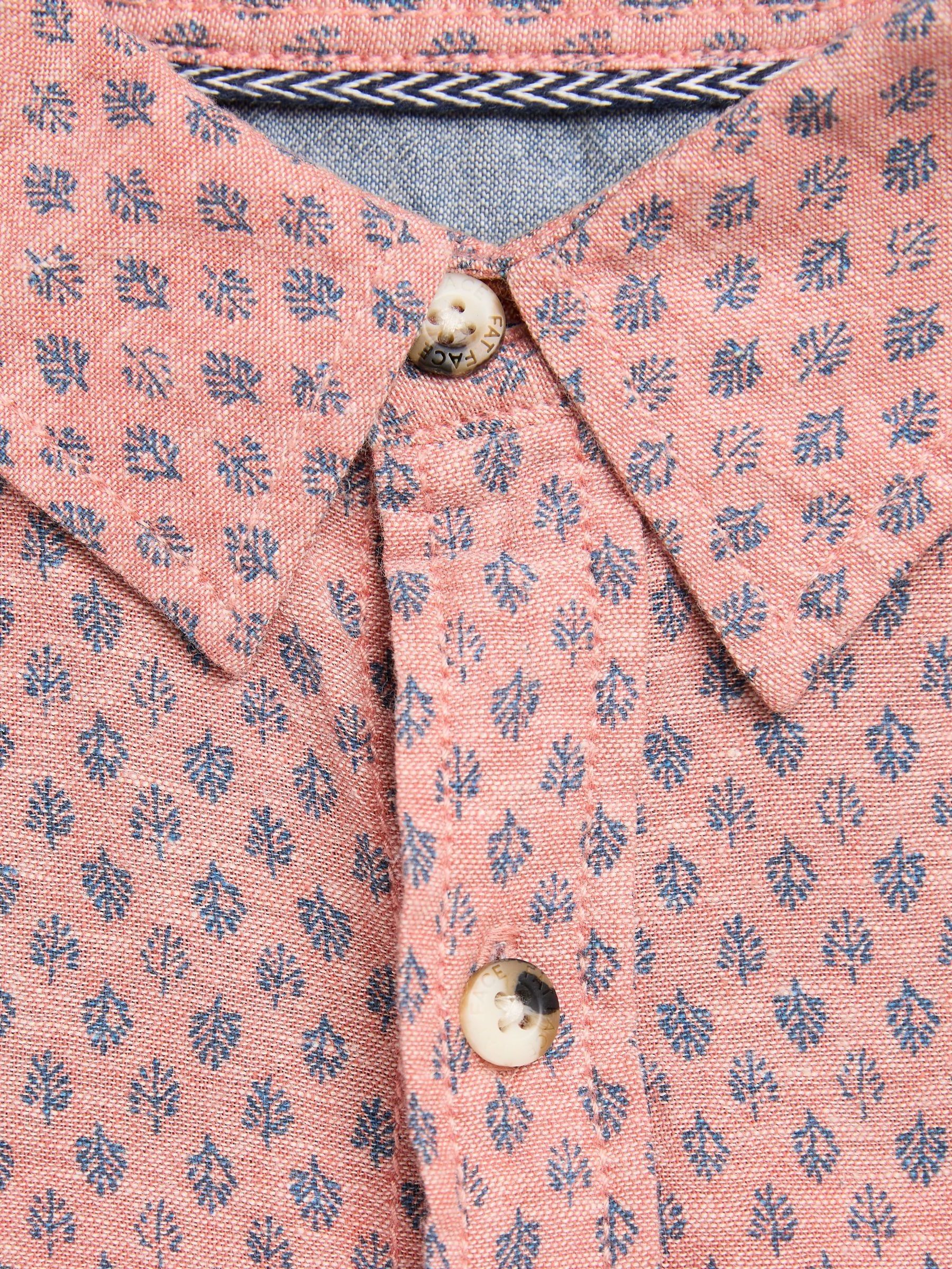 Pink Short Sleeve Mini Geo Print Shirt - Image 8 of 8