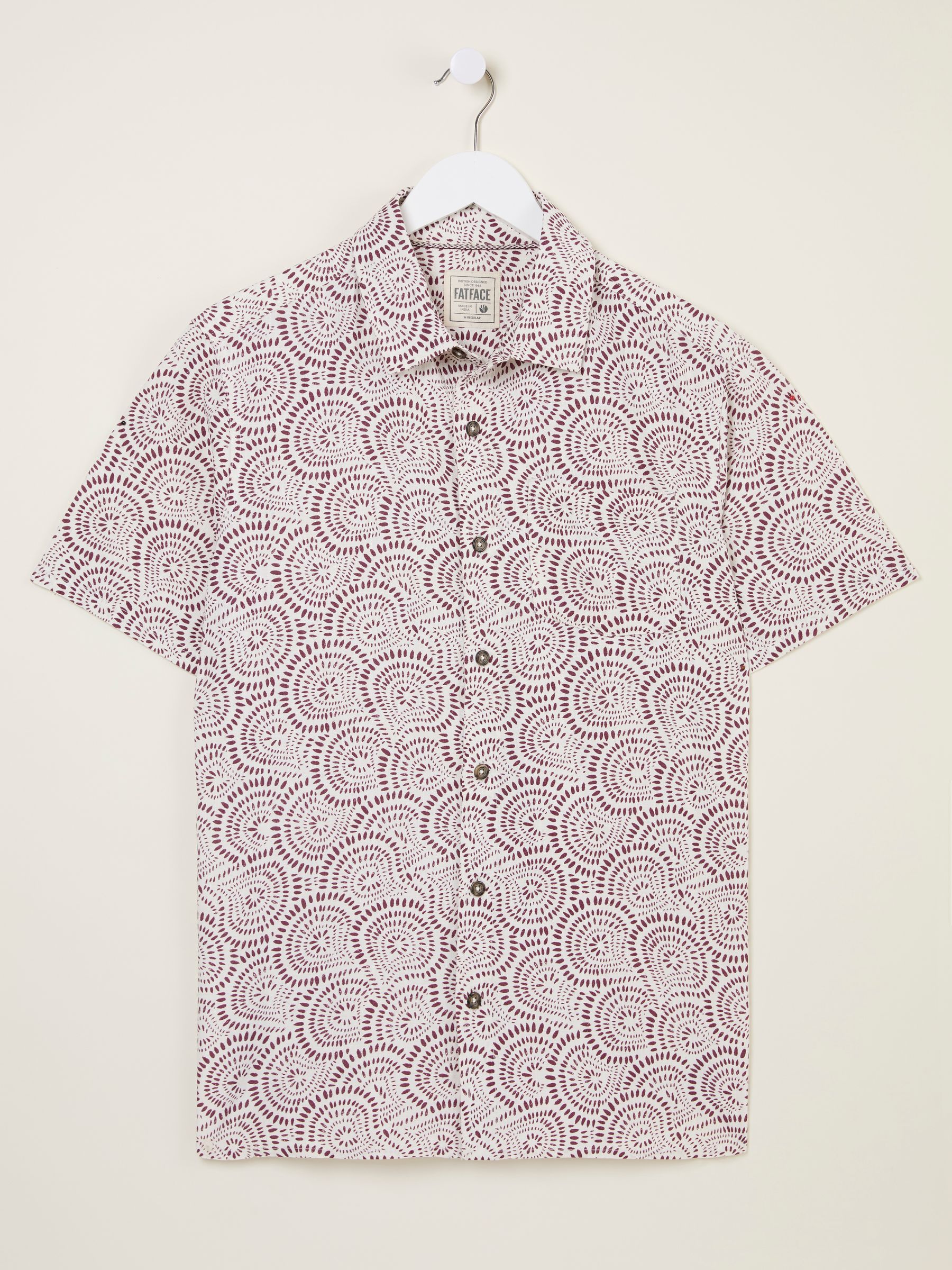 Heather Purple Short Sleeve Dash Print Shirt - Image 5 of 6