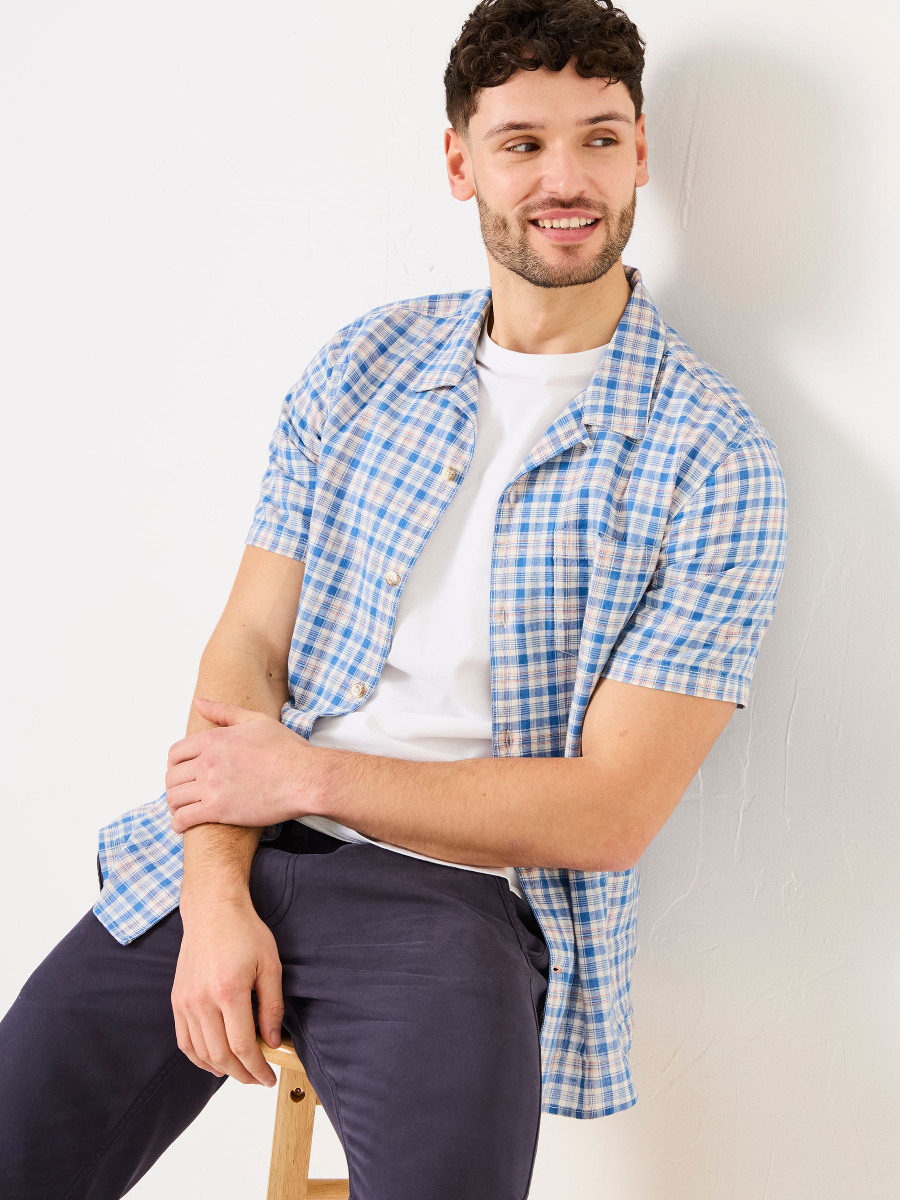 Blue Short Sleeve Conwy Check Shirt - Image 3 of 5