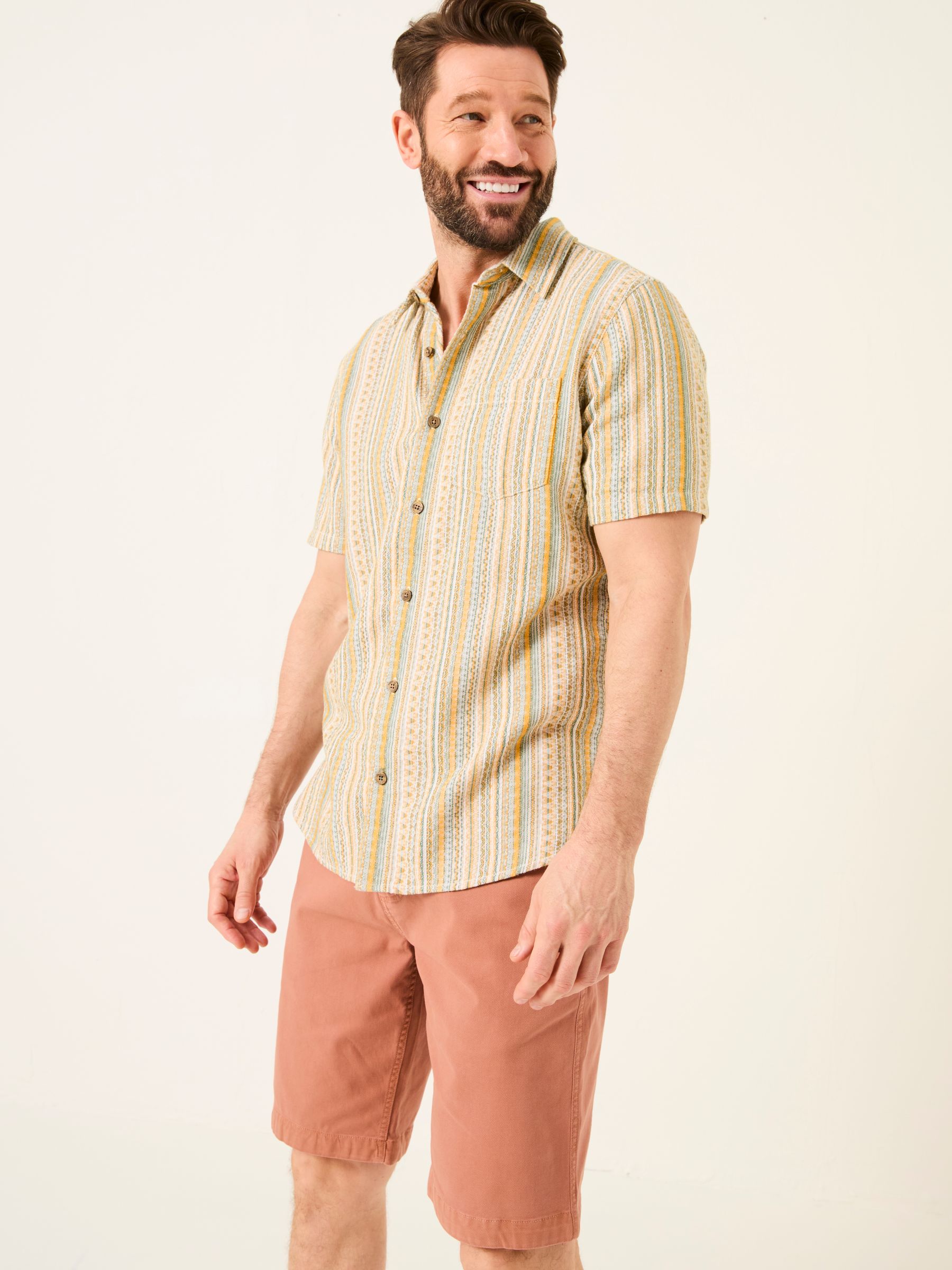 Yellow Short Sleeve Holt Stripe Shirt - Image 1 of 6