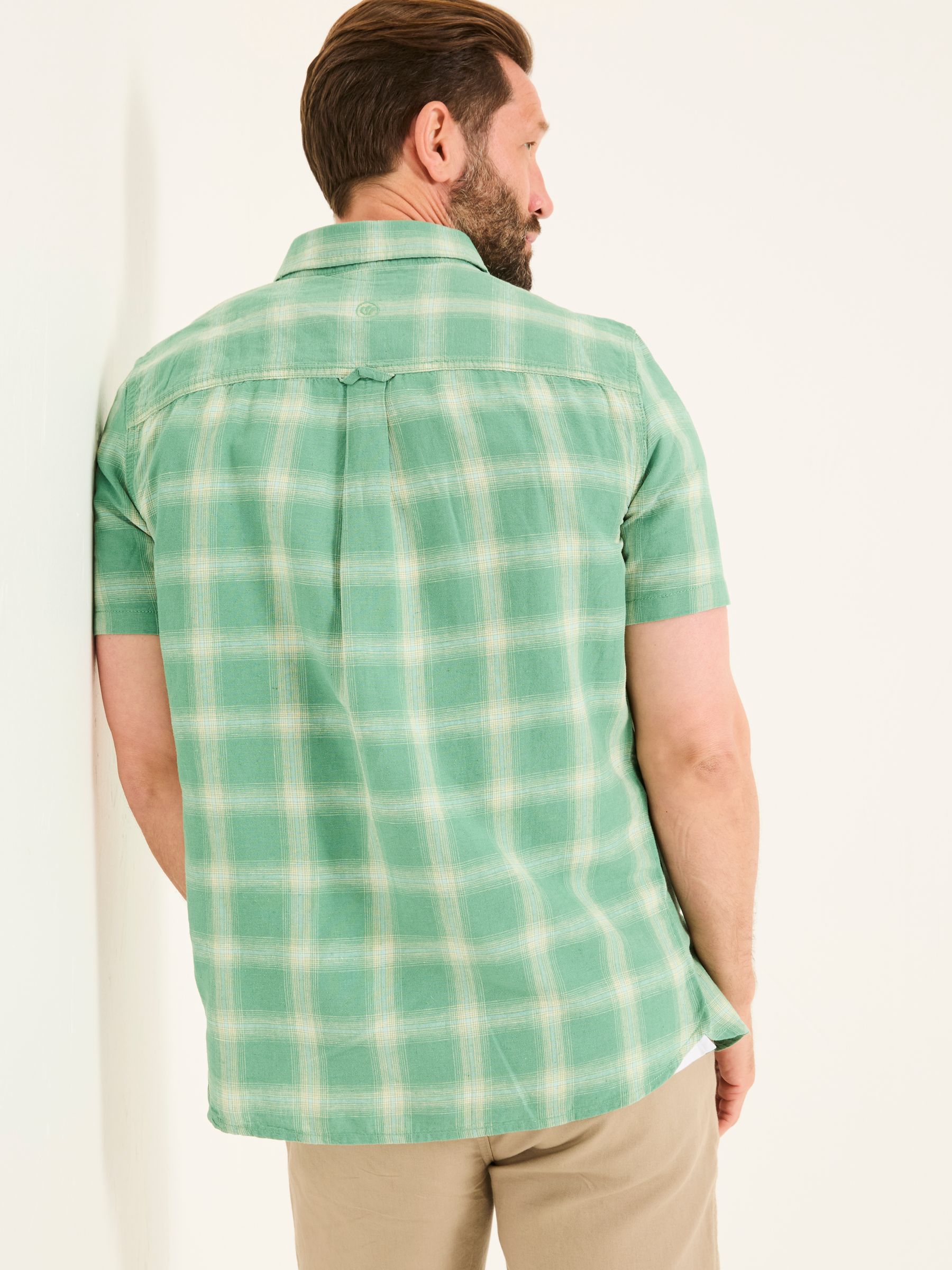 Green Short Sleeve Basel Check Shirt - Image 2 of 5