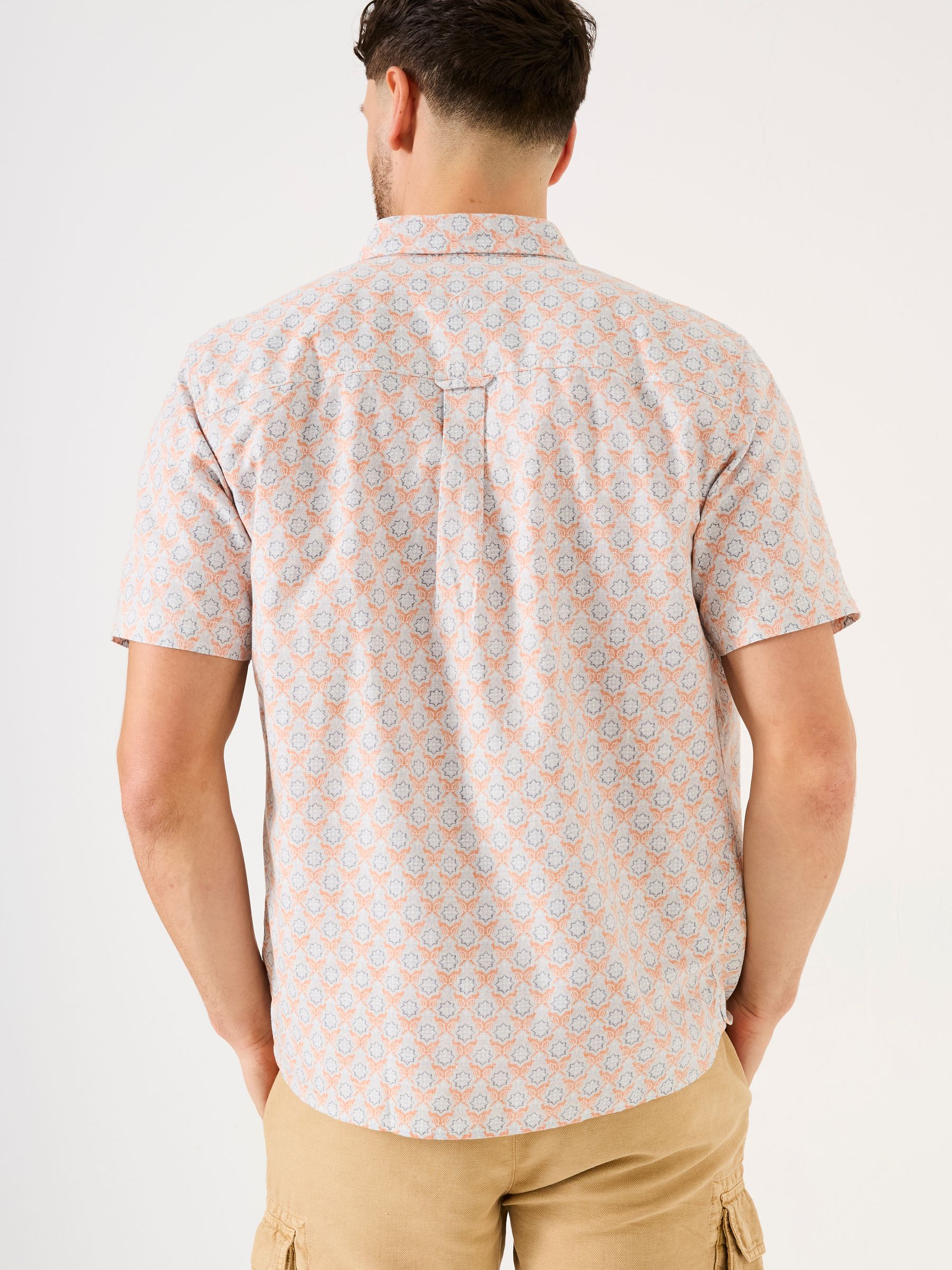 Light Orange Geo Short Sleeve Shirt - Image 2 of 6