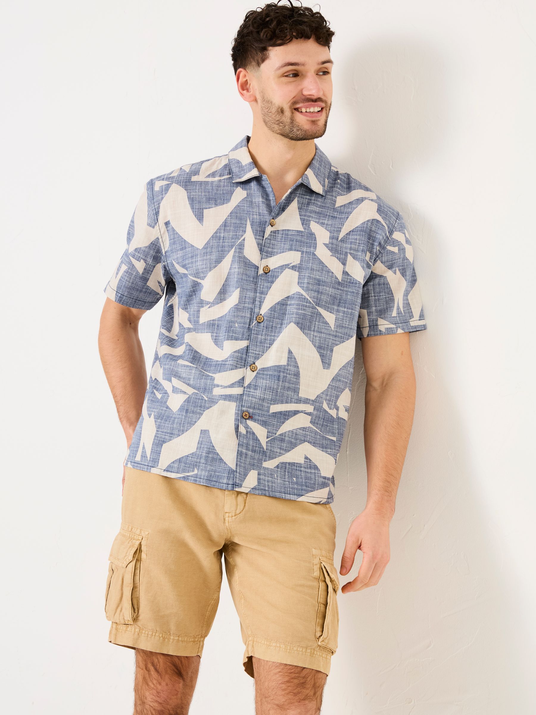 Blue Short Sleeve Relaxed Fit Art Print Shirt - Image 2 of 8