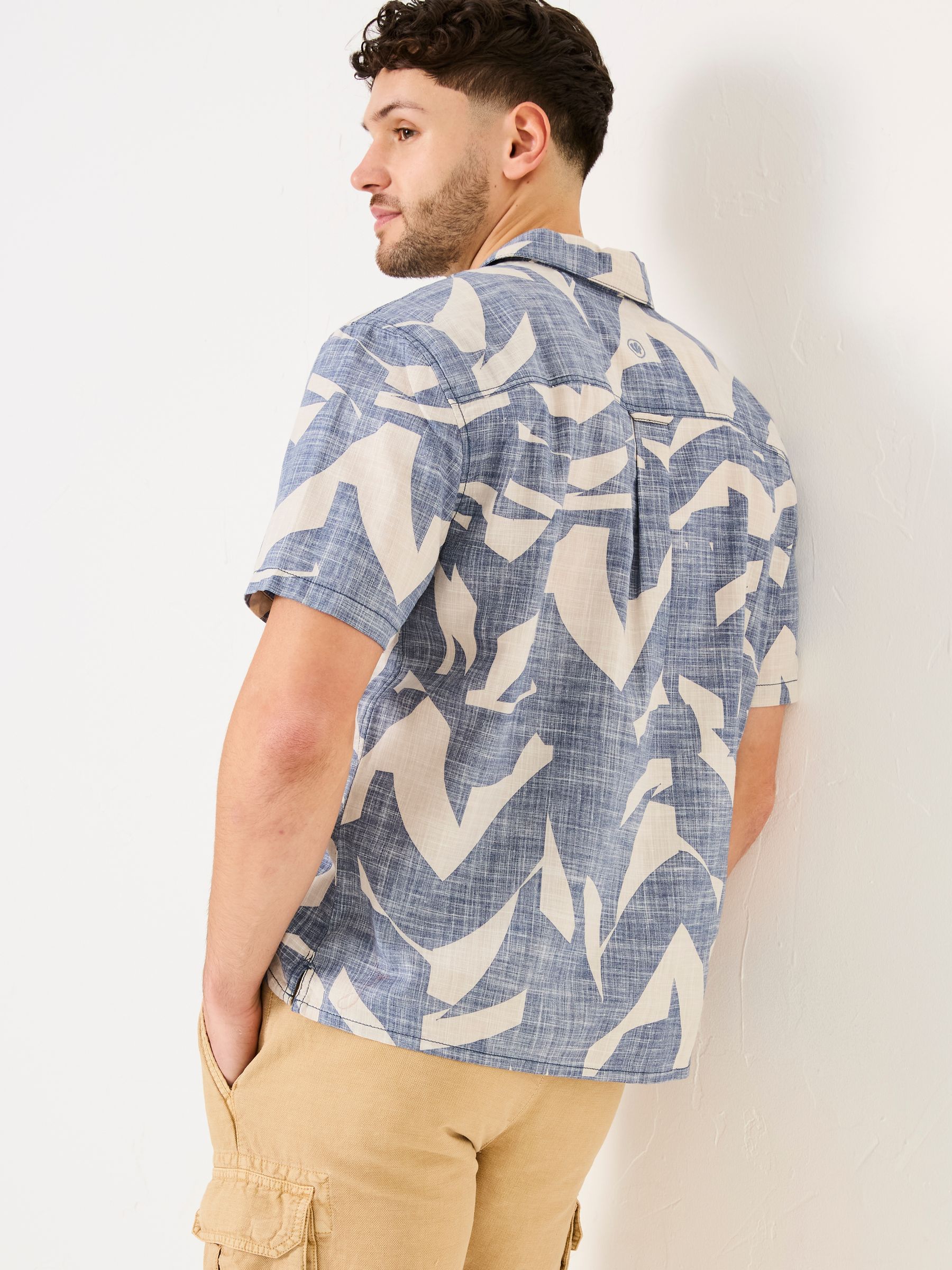 Blue Short Sleeve Relaxed Fit Art Print Shirt - Image 3 of 8