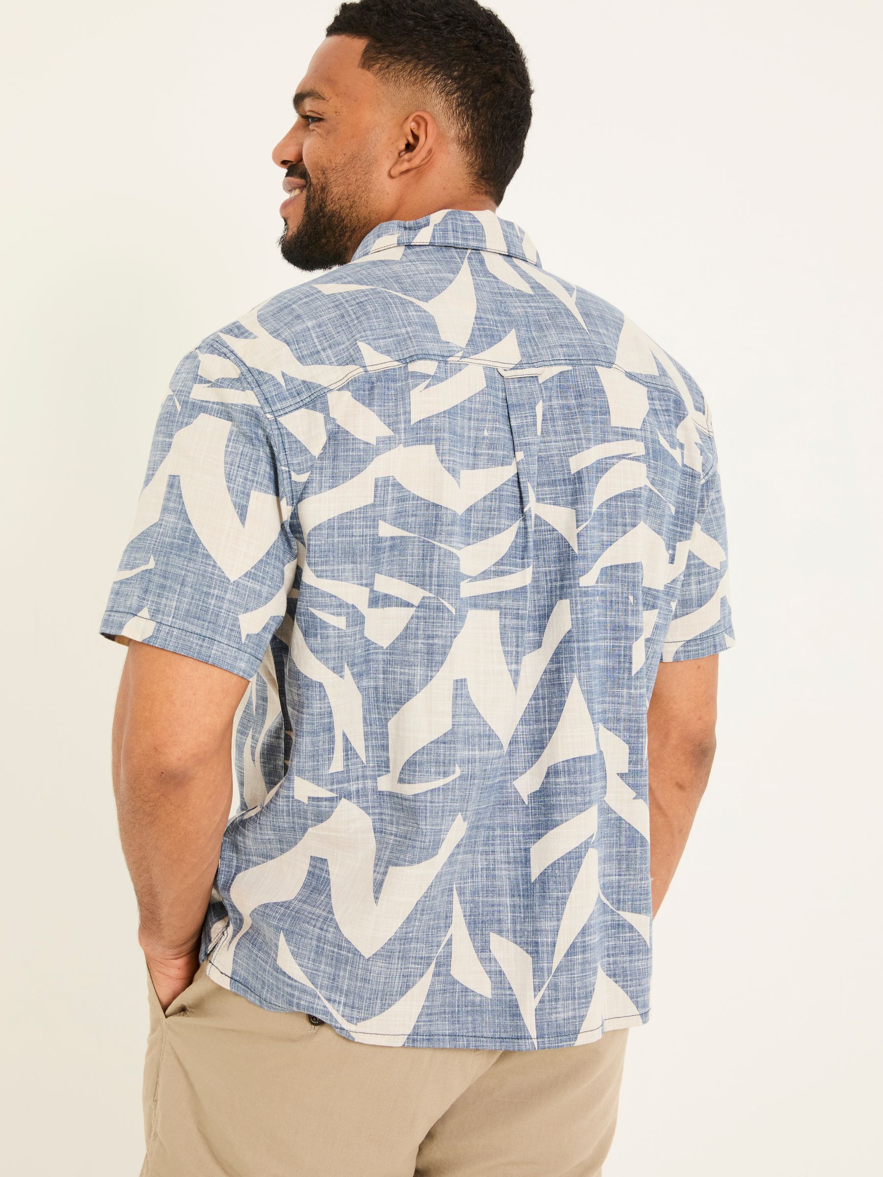 Blue Short Sleeve Relaxed Fit Art Print Shirt - Image 6 of 8