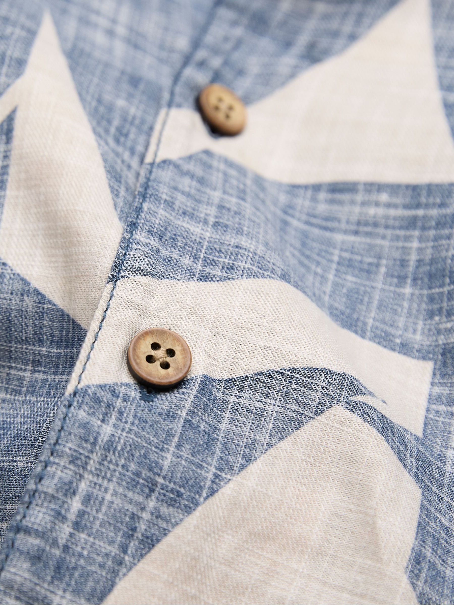 Blue Short Sleeve Relaxed Fit Art Print Shirt - Image 8 of 8