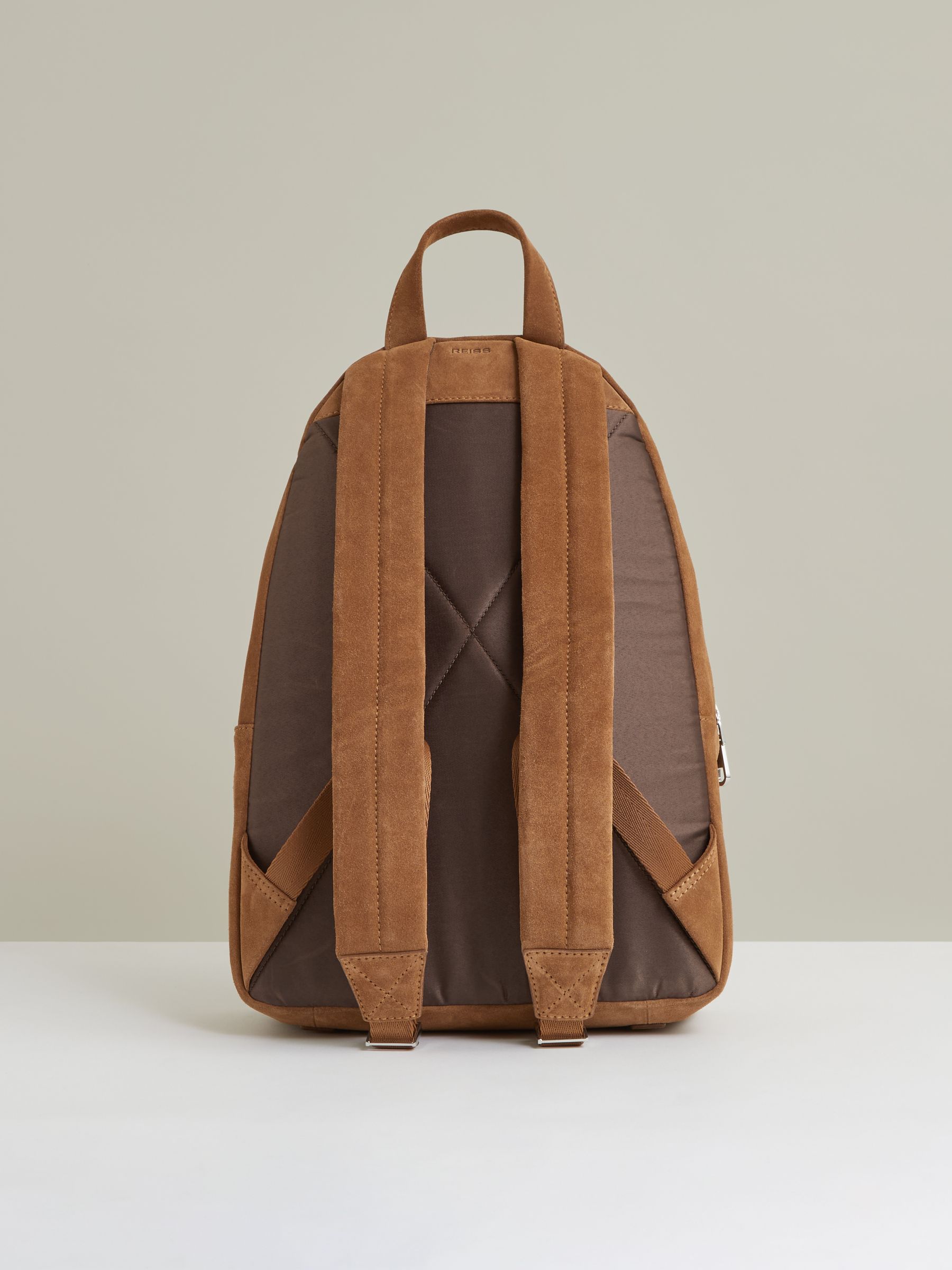 【NONCODE】Reese suede chain backpack Reiss Suede Backpack in Light Tan | REISS