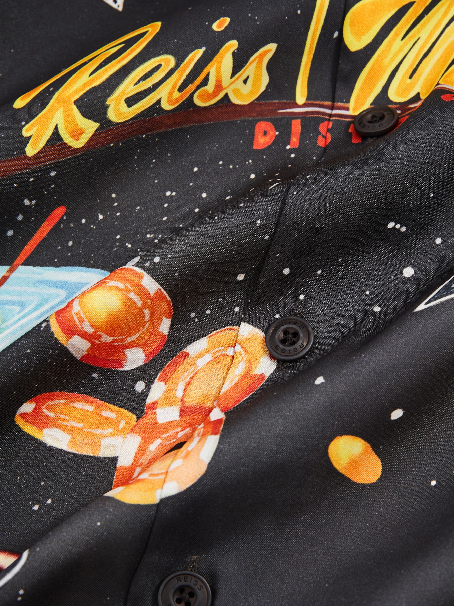 McLaren F1 Las Vegas Exclusive Cuban-Collar Shirt in Black Multi - Image 6 of 6