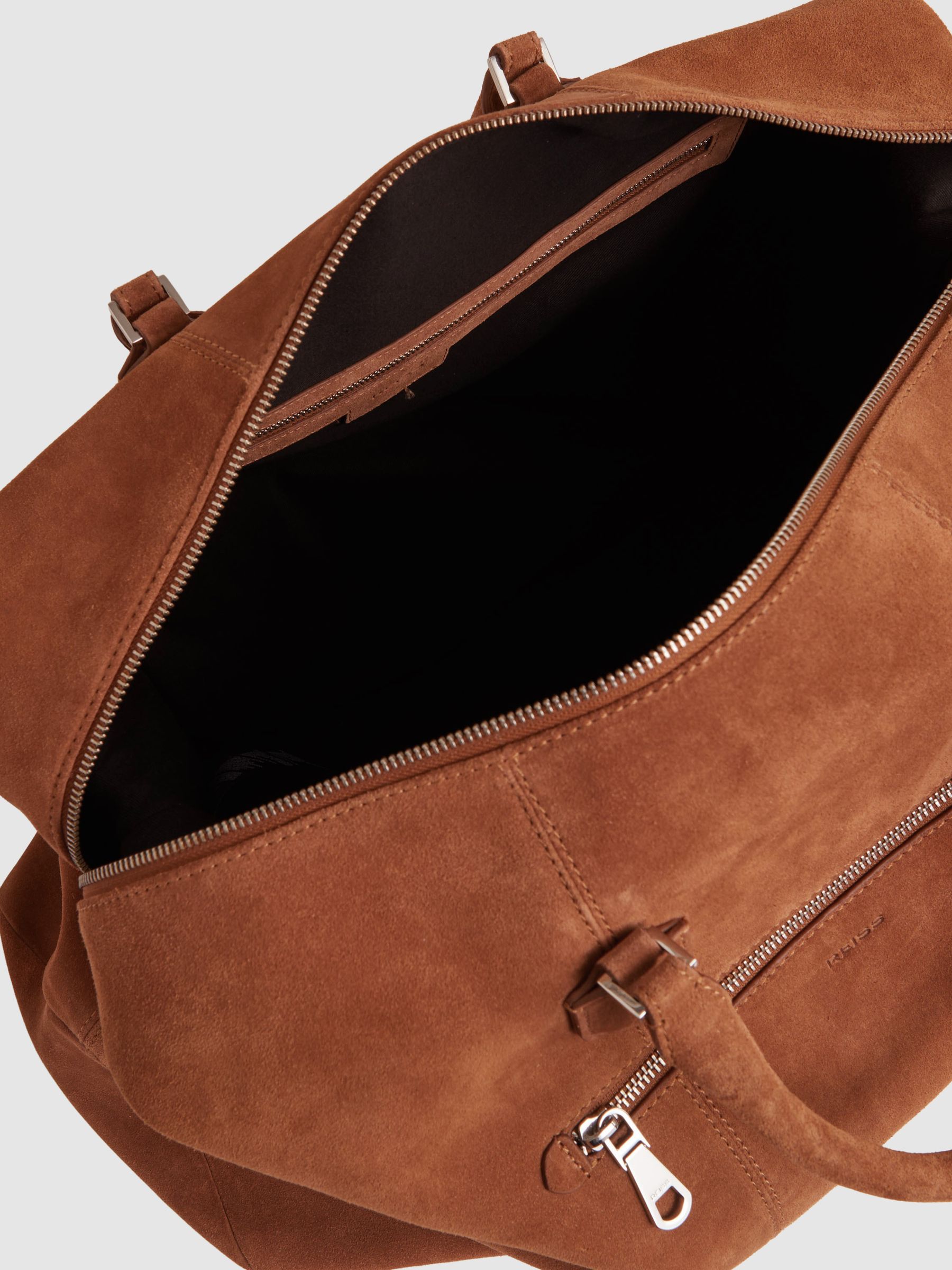 Suede Holdall in Light Tan - Image 3 of 6