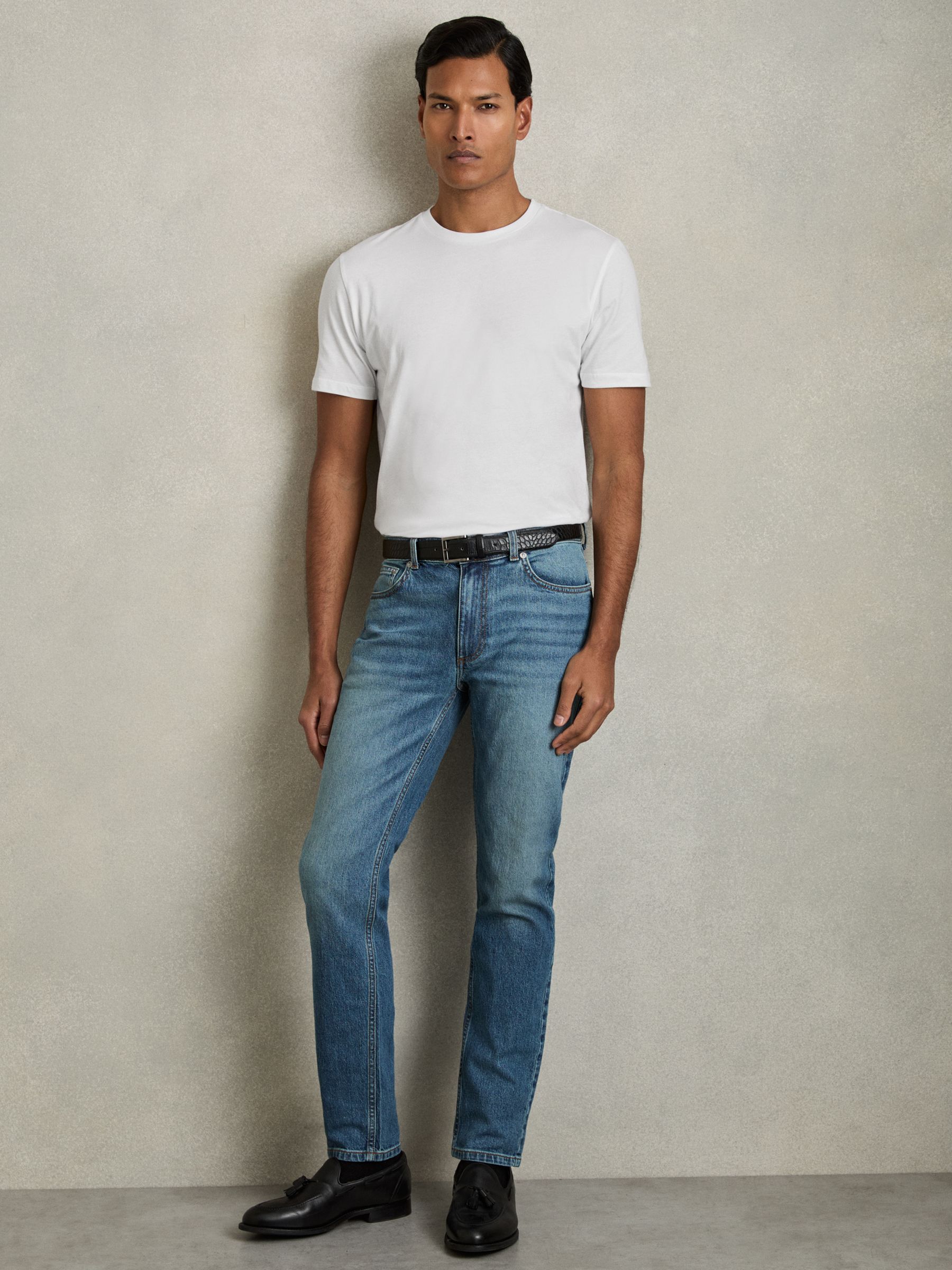 Cotton Crew-Neck T-Shirts 3 Pack in White - Image 3 of 6
