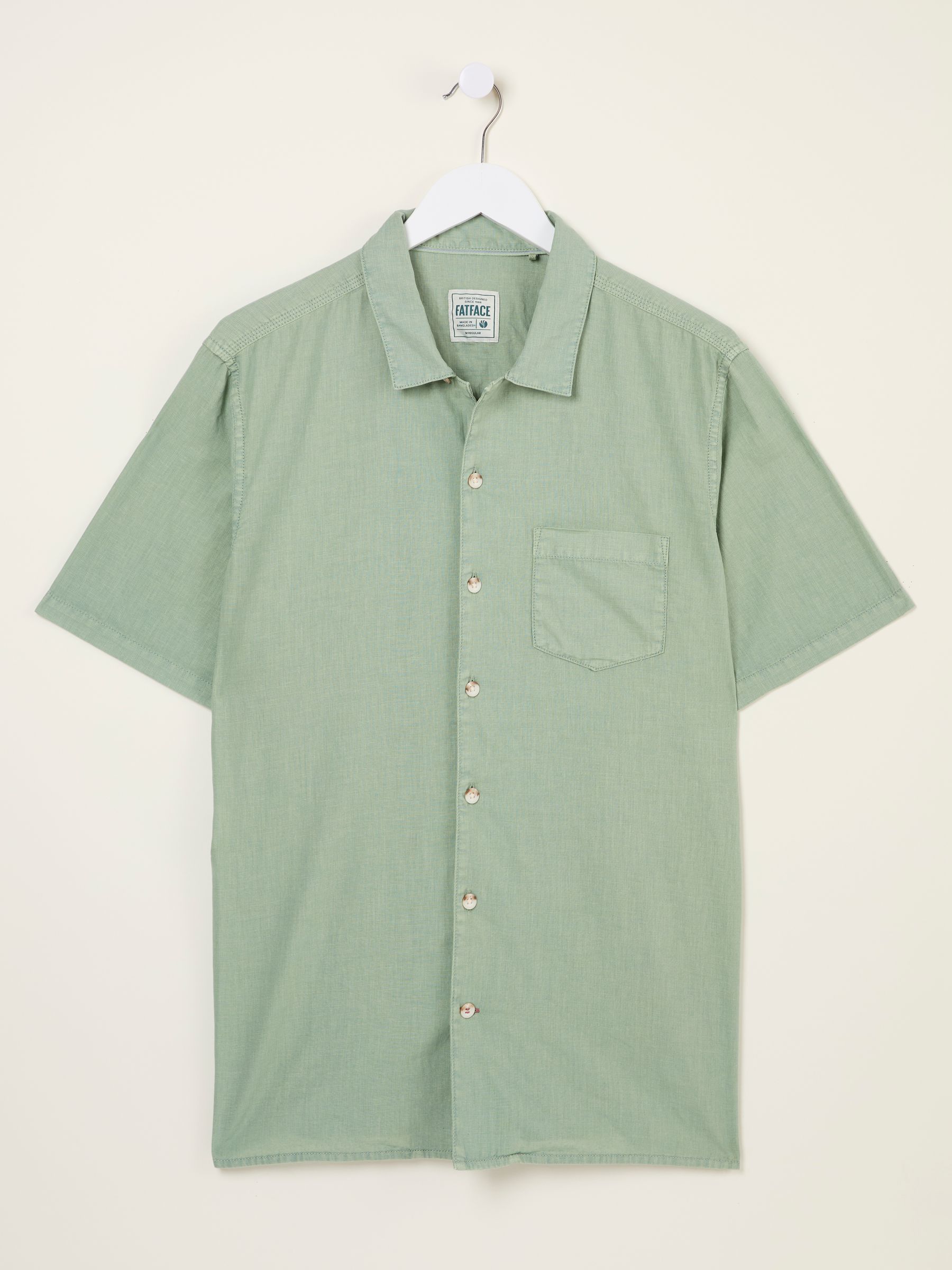 Bugle Green Linen Cotton Shirt - Image 5 of 5