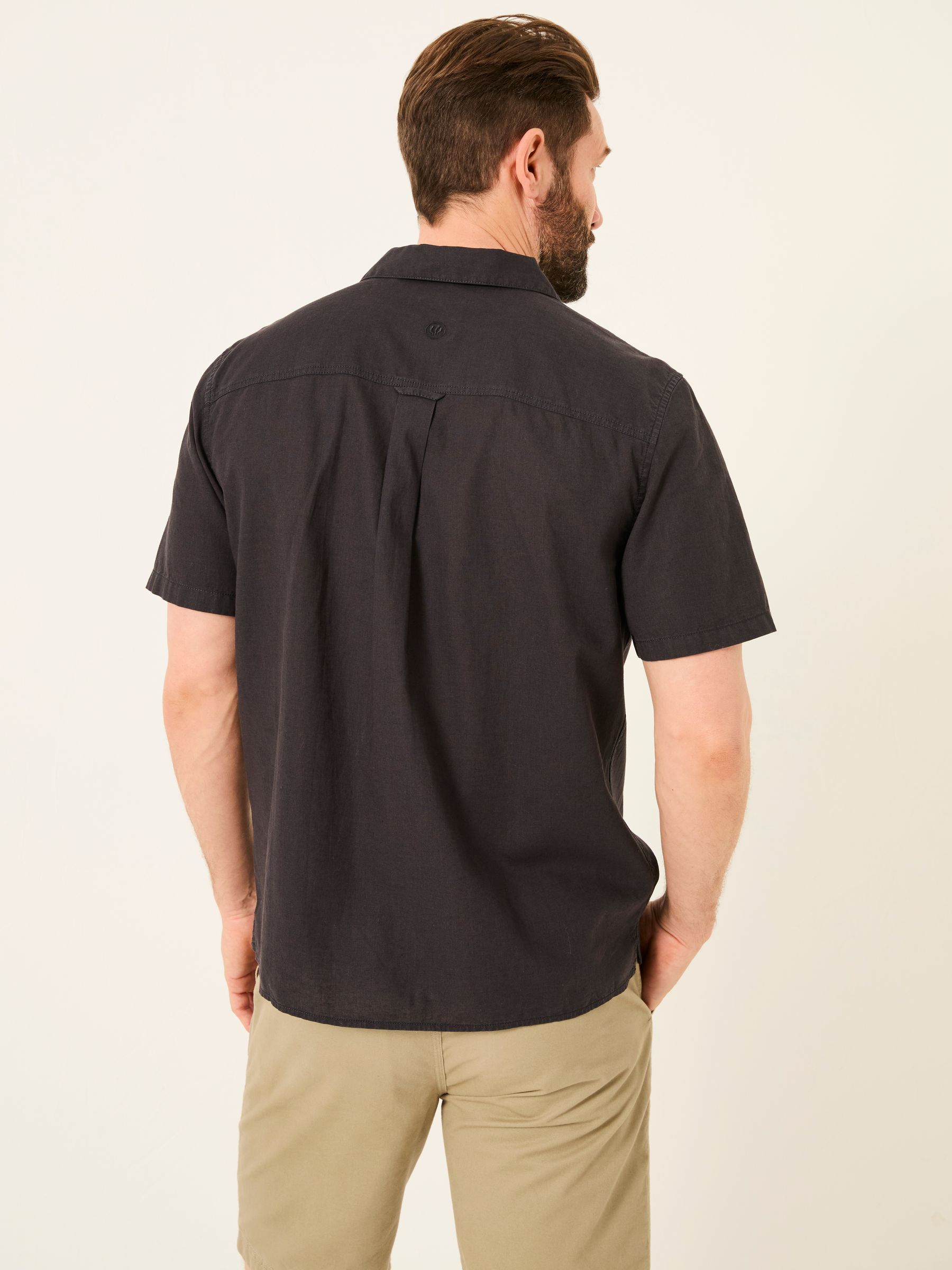 Bugle Black Linen Cotton Shirt - Image 2 of 5