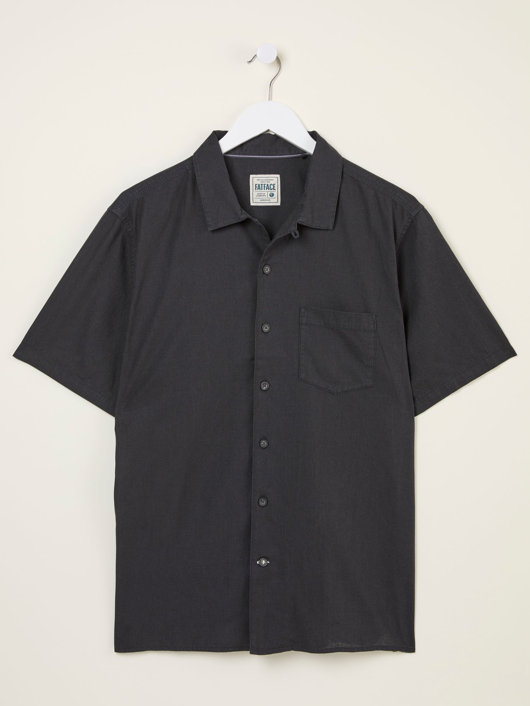 Bugle Black Linen Cotton Shirt - Image 5 of 5