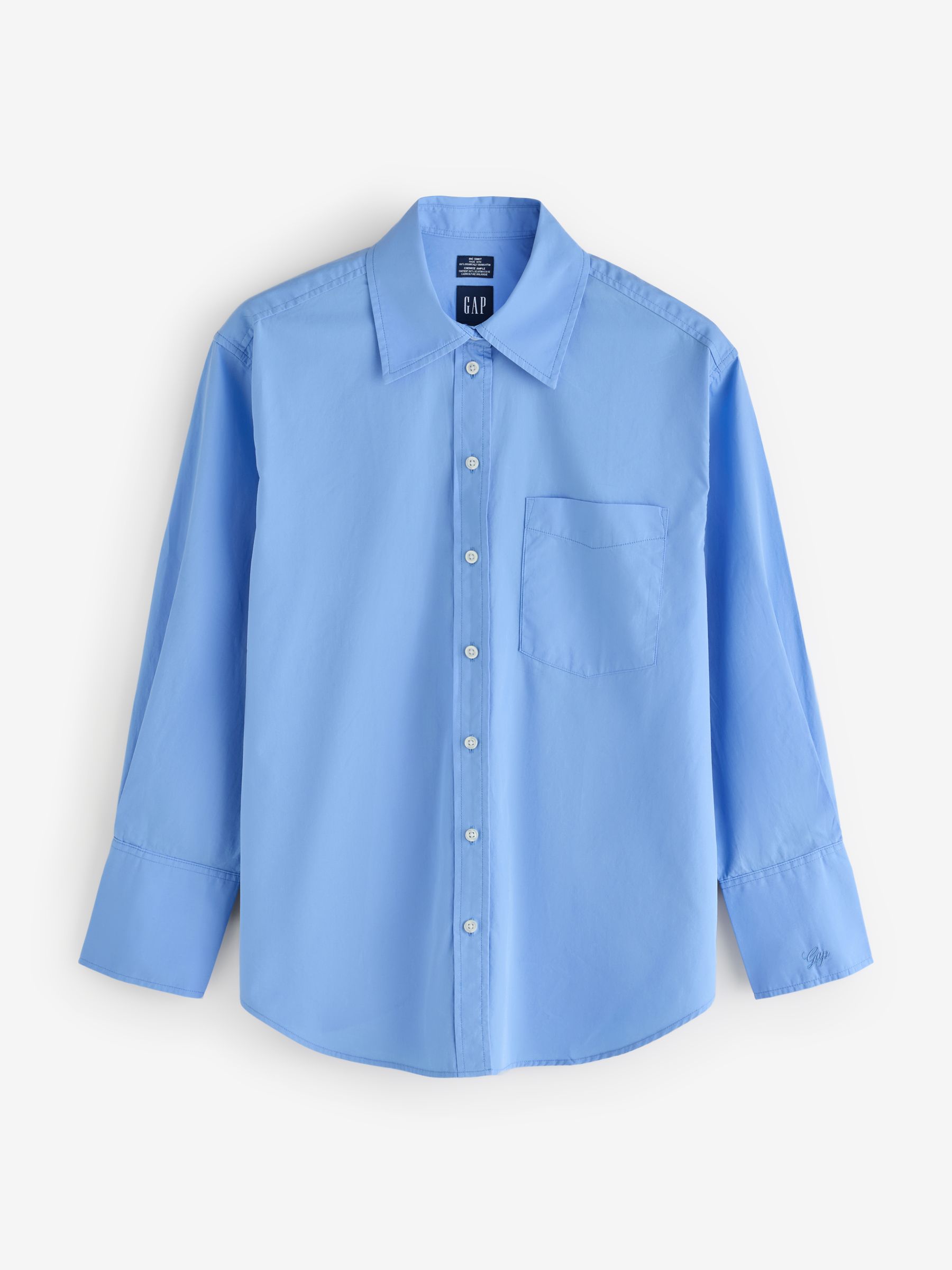 Blue Poplin Big Shirt - Image 1 of 4